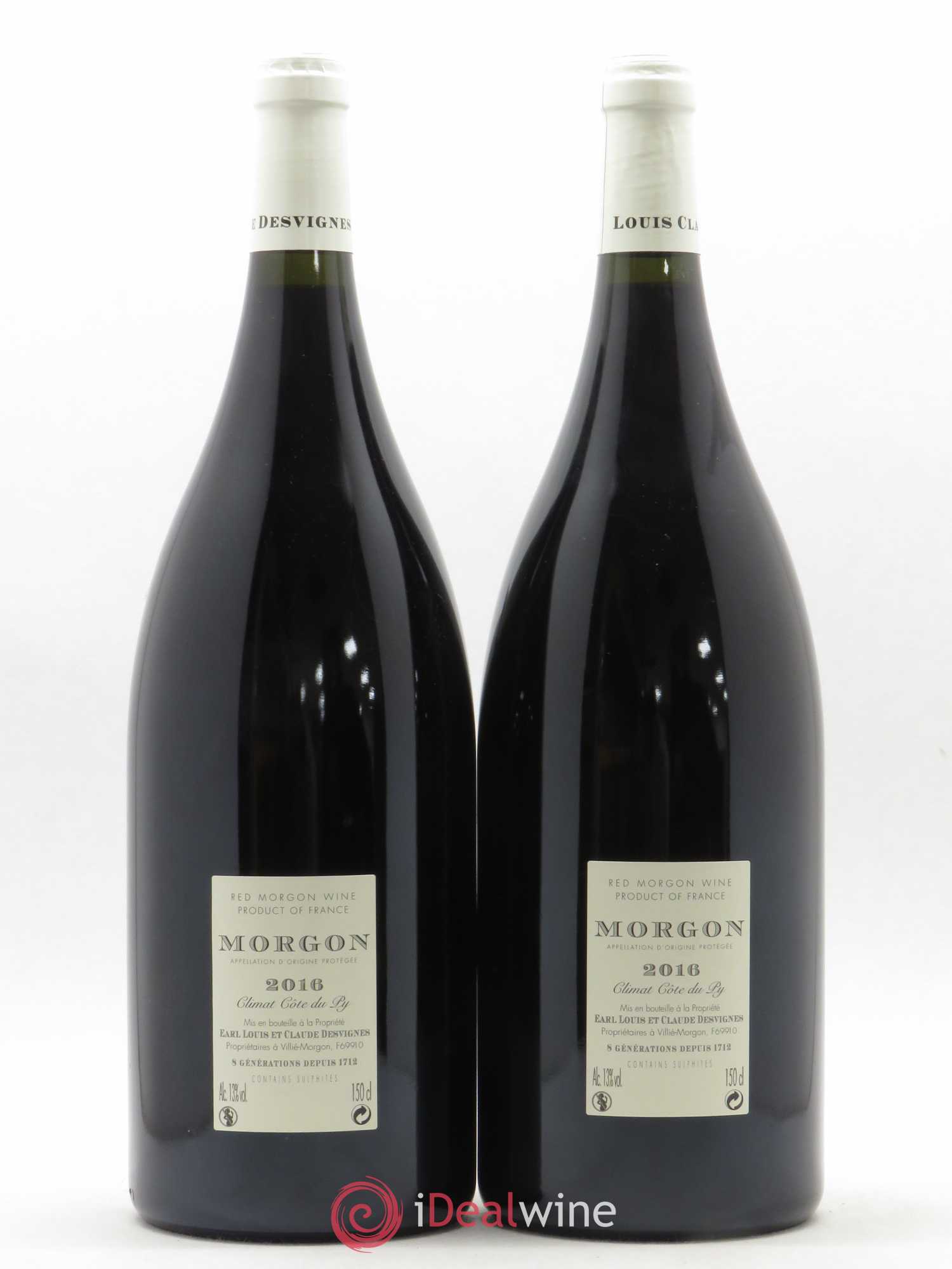 Morgon Côte de Py Javernières Louis-Claude Desvignes 2016 - Lot de 2 magnums - 1