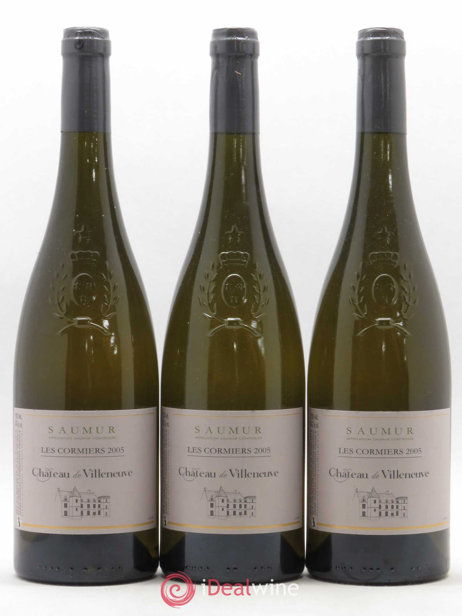 Saumur Les Cormiers Château de Villeneuve 2005 - Lot de 3 bouteilles - 0