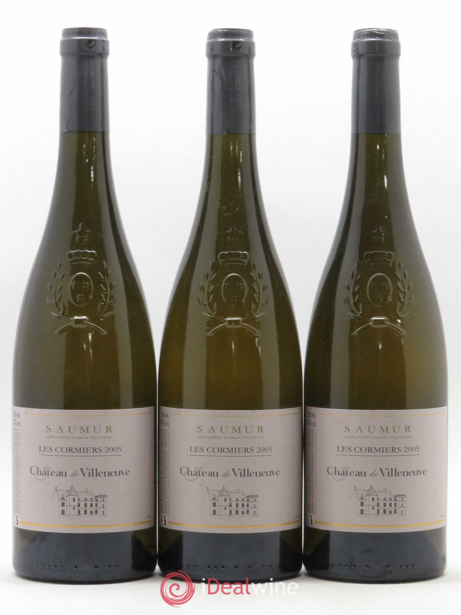 Saumur Les Cormiers Château de Villeneuve 2005 - Lot de 3 bouteilles - 0