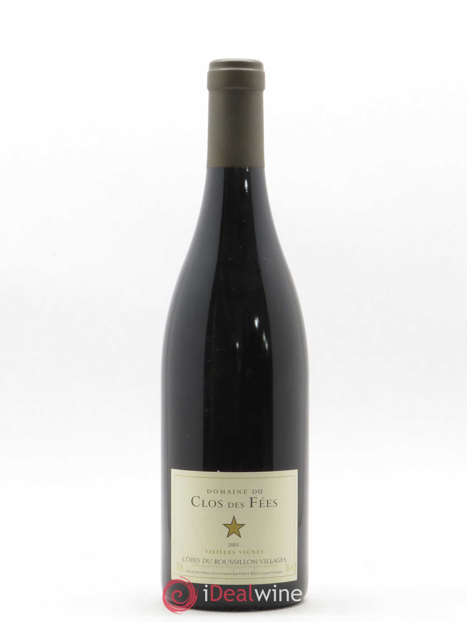 Côtes du Roussillon Villages Clos des Fées Vieilles vignes Hervé Bizeul 2001 - Lot de 1 bouteille - 0