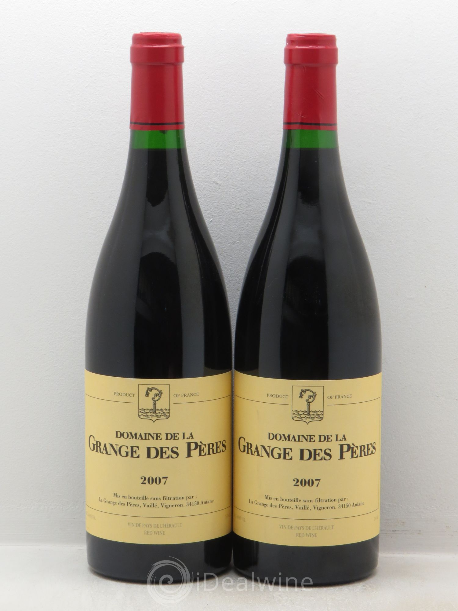 Pays d'Hérault Grange des Pères Laurent Vaillé 2007 - Lot de 2 bouteilles - 0