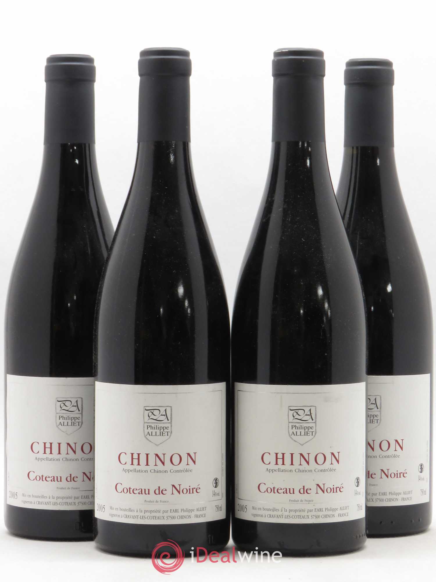 Chinon Coteau de Noiré Philippe Alliet 2005 - Lot de 4 bouteilles - 0