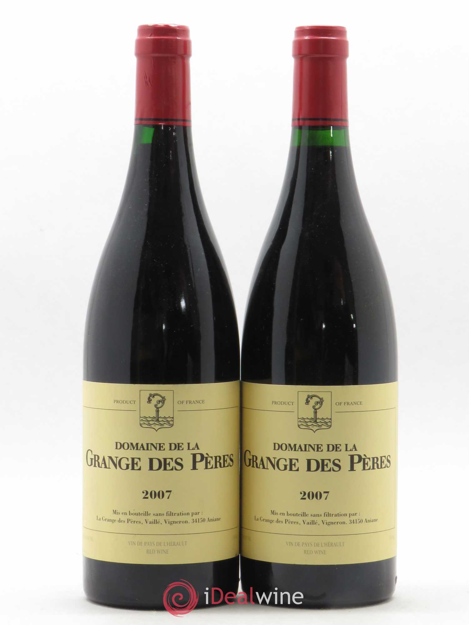 Pays d'Hérault Grange des Pères Laurent Vaillé 2007 - Lot de 2 bouteilles - 0