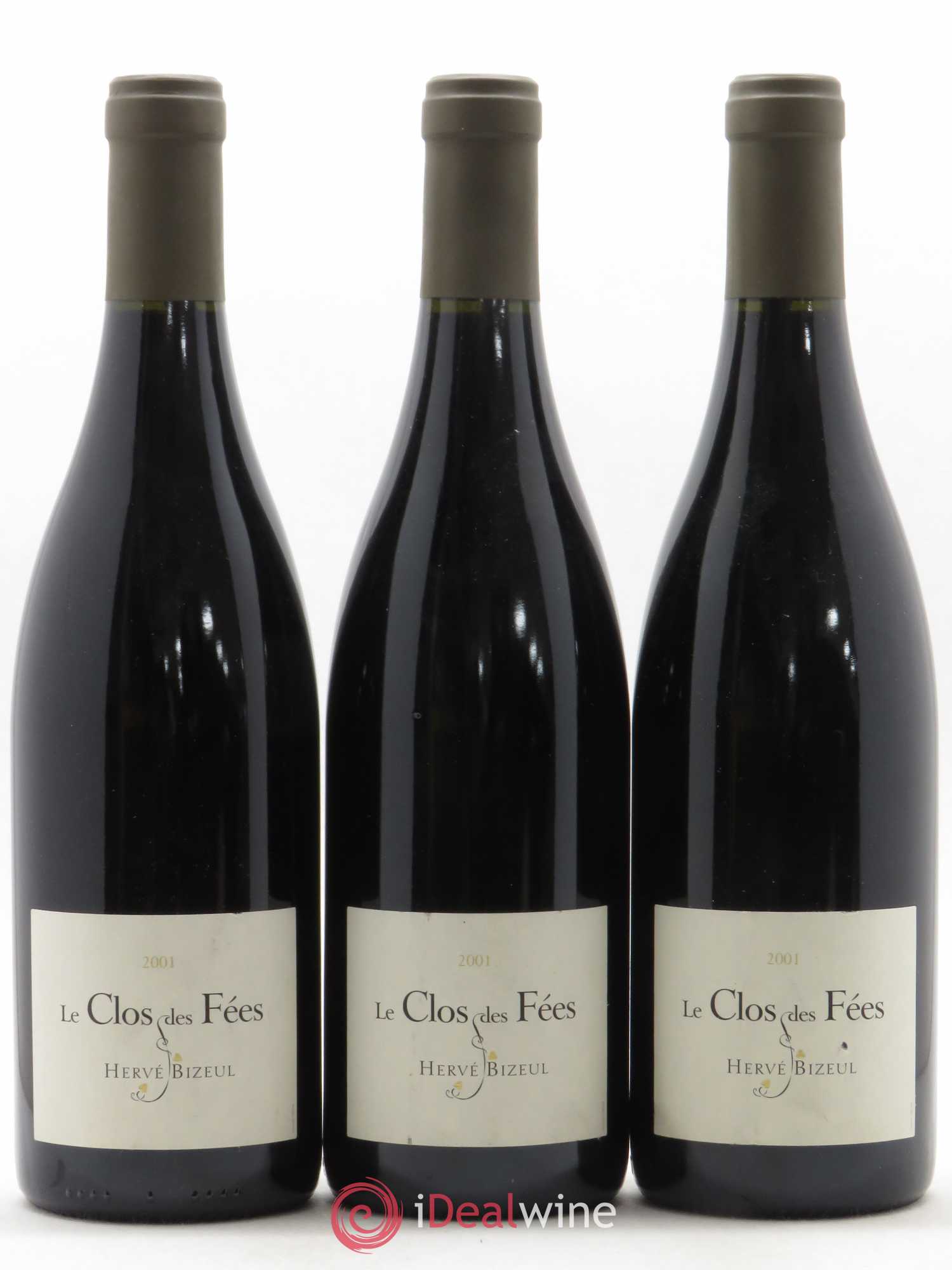 Côtes du Roussillon Villages Clos des Fées Hervé Bizeul 2001 - Lot de 3 bouteilles - 0