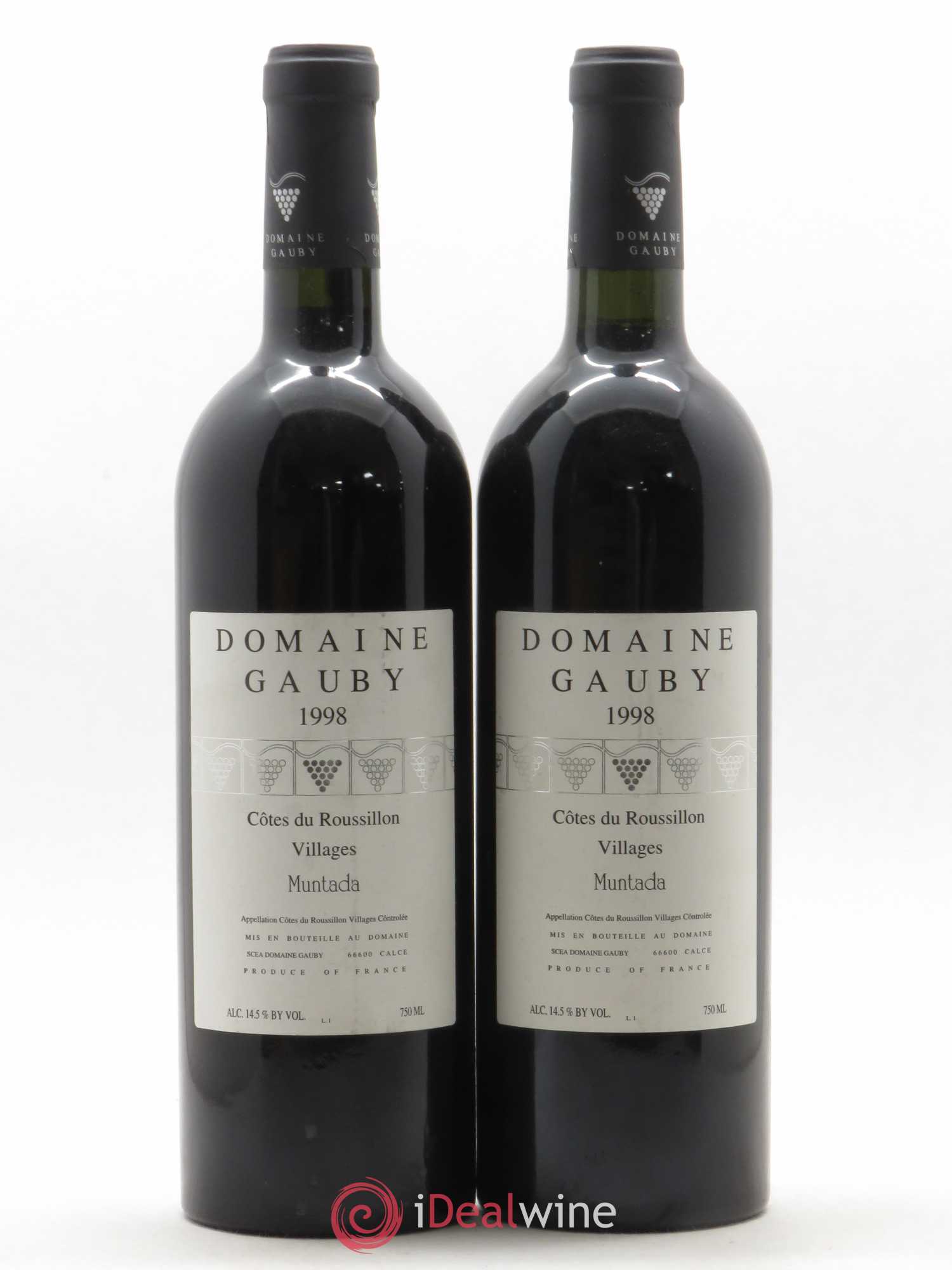 Côtes Catalanes (anciennement Côtes du Roussillon Villages) La Muntada Gauby (Domaine) 1998 - Lot de 2 bouteilles - 0