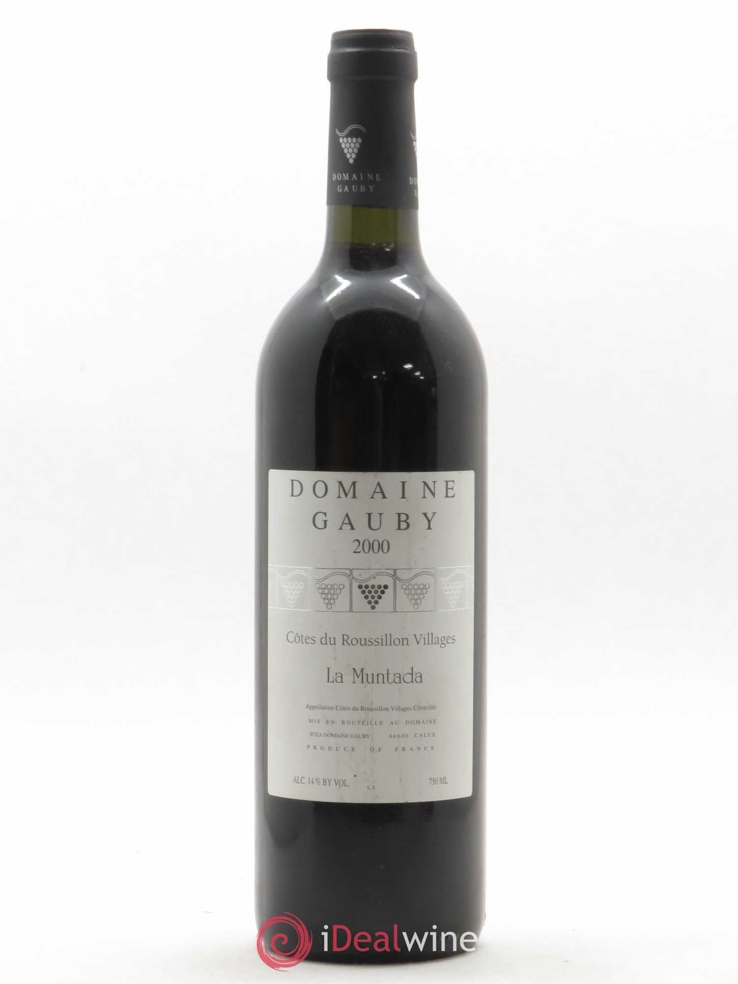 Côtes Catalanes (anciennement Côtes du Roussillon Villages) La Muntada Gauby (Domaine) 2000 - Lot de 1 bouteille - 0