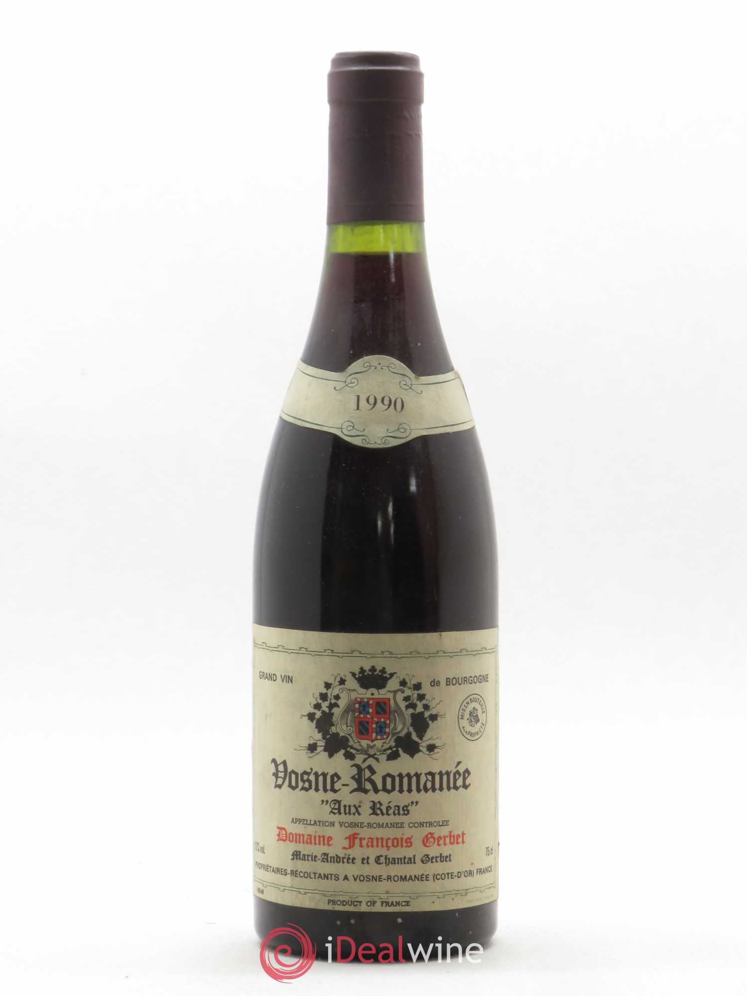 Vosne-Romanée Aux Réas François Gerbet 1990 - Lot de 1 bouteille - 0