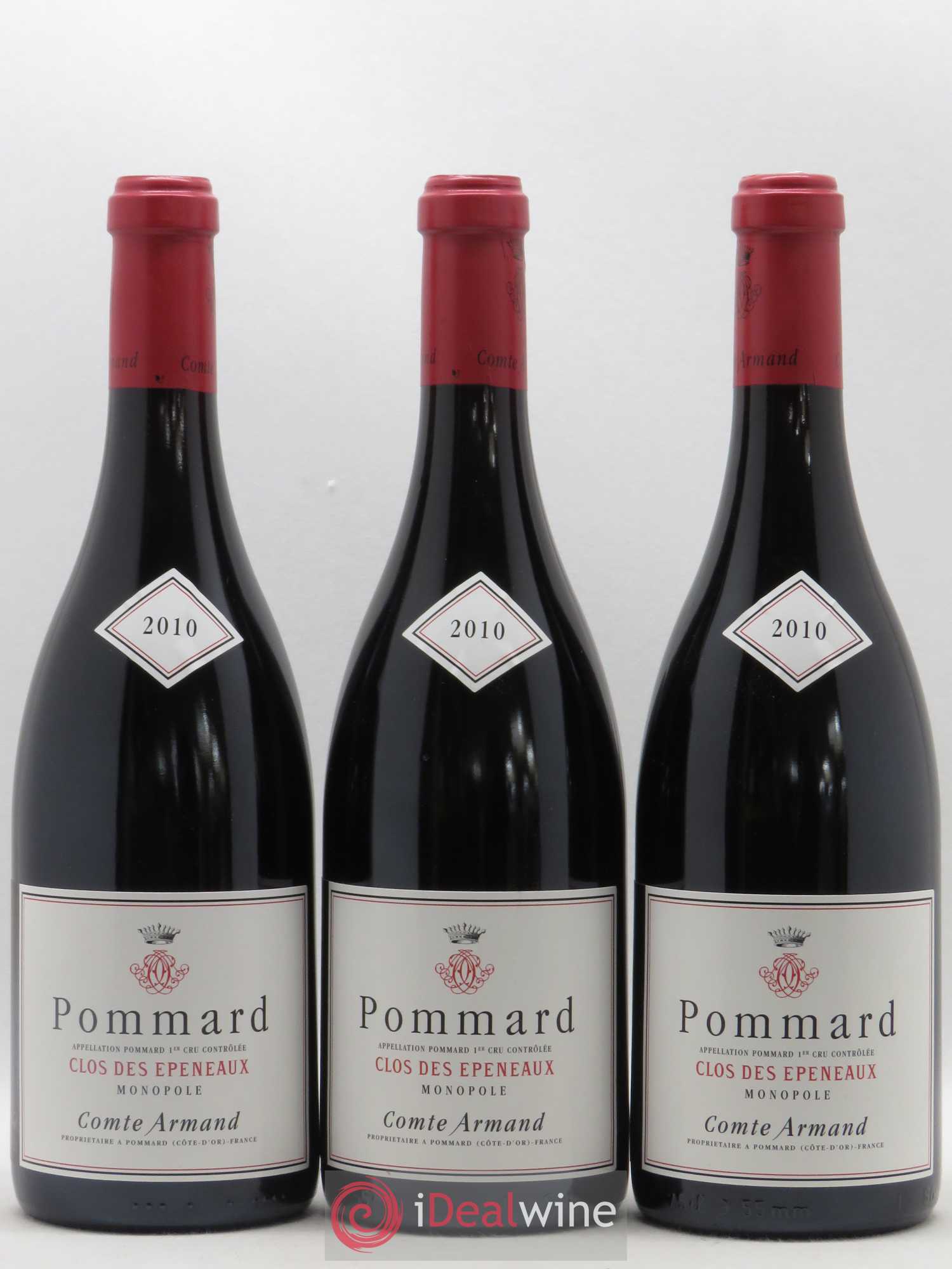 Pommard 1er Cru Clos des Epeneaux Comte Armand 2010 - Lot de 3 bouteilles - 0
