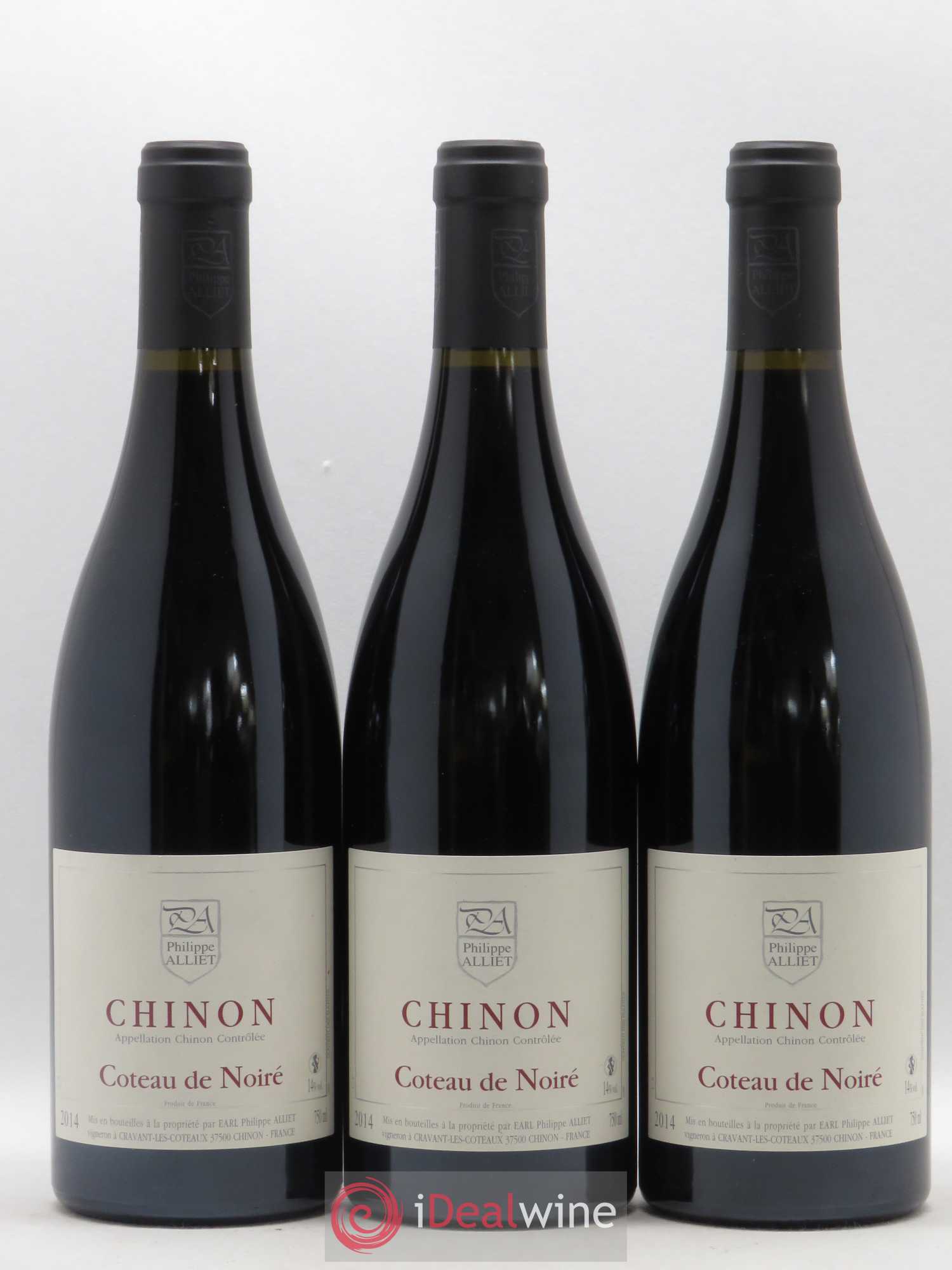 Chinon Coteau de Noiré Philippe Alliet 2014 - Lot de 3 bouteilles - 0