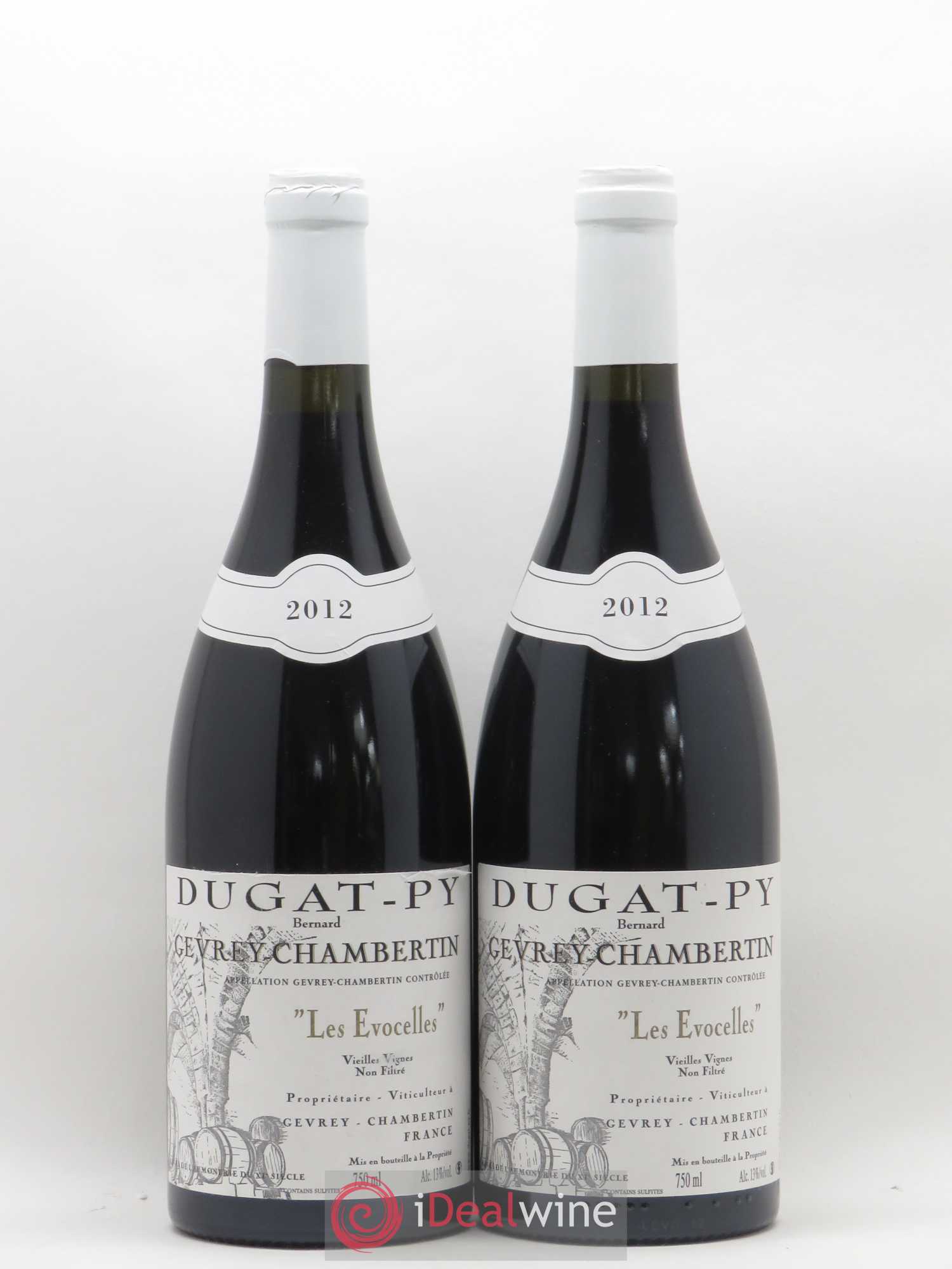 Gevrey-Chambertin Les Evocelles Vieilles Vignes Dugat-Py 2012 - Lot de 2 bouteilles - 0