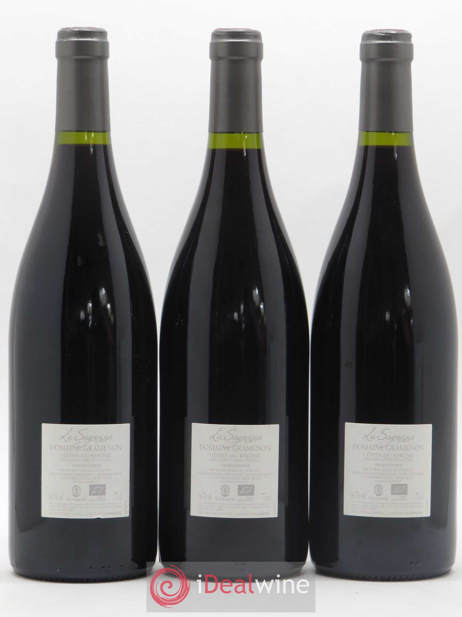 Côtes-du-Rhône La Sagesse Gramenon (Domaine) 2018 - Lot de 3 bouteilles - 1