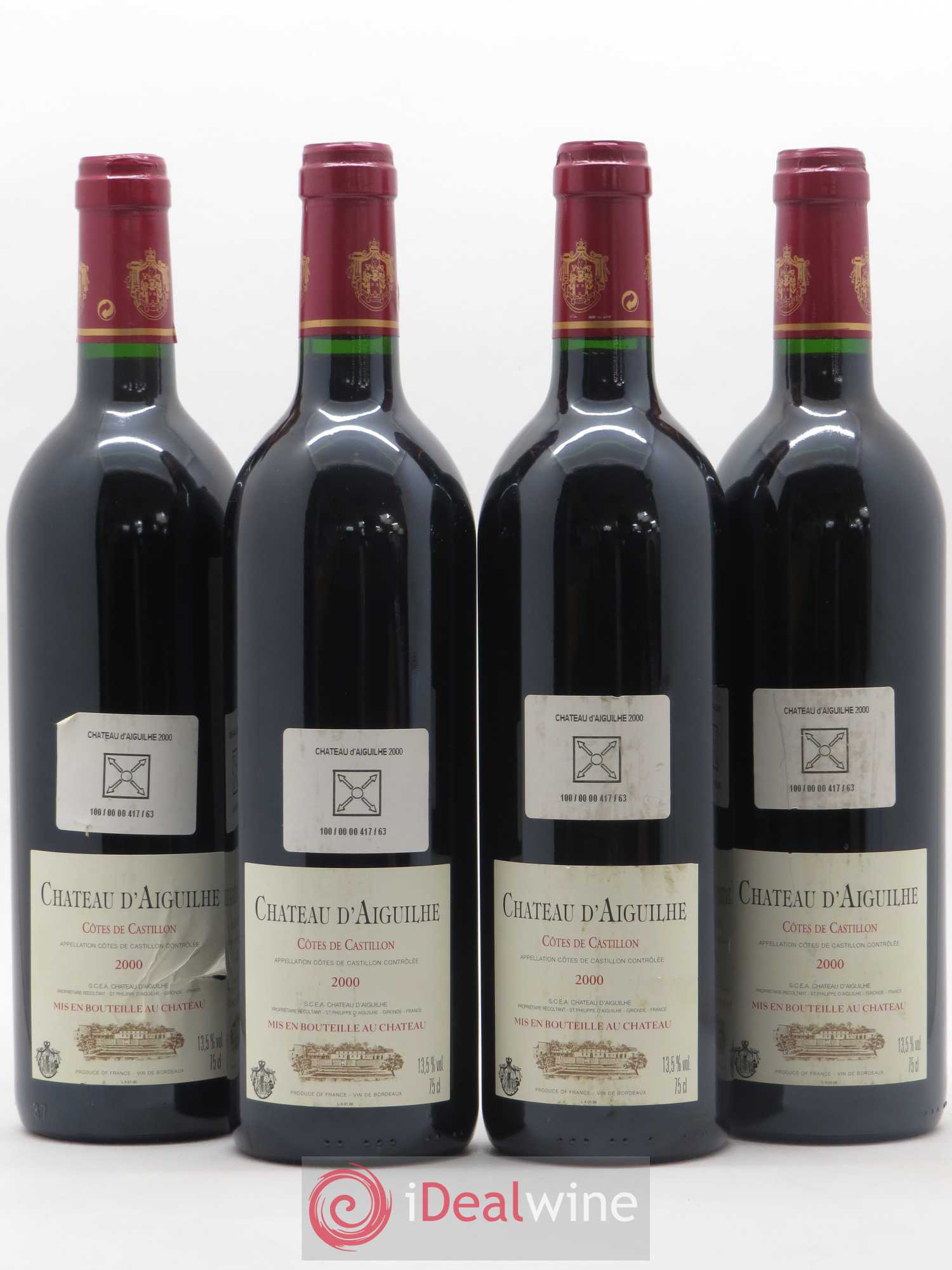 Château d' Aiguilhe 2000 - Lot de 4 bouteilles - 1