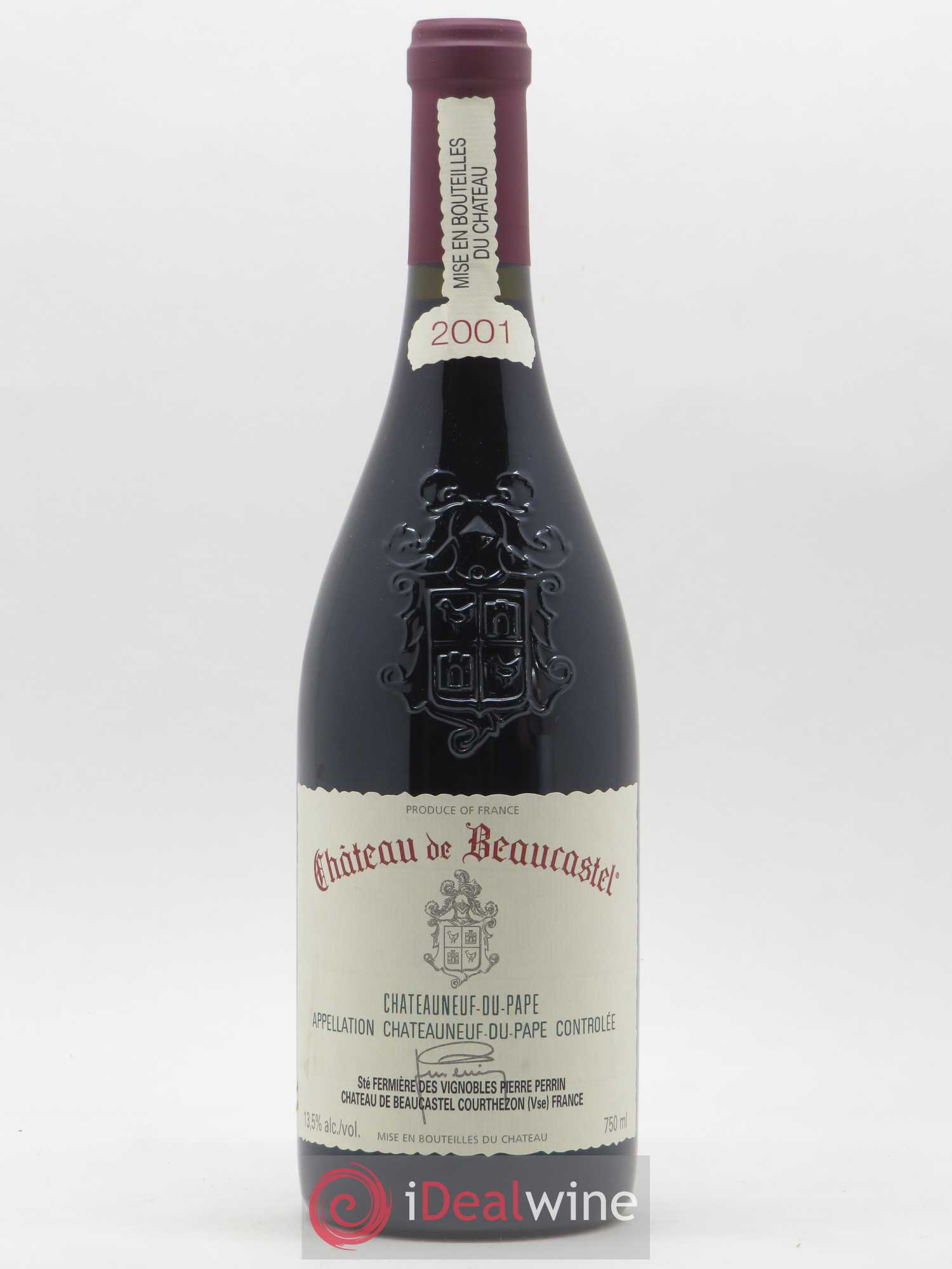 Châteauneuf-du-Pape Château de Beaucastel Famille Perrin 2001 - Lot de 1 bouteille - 0