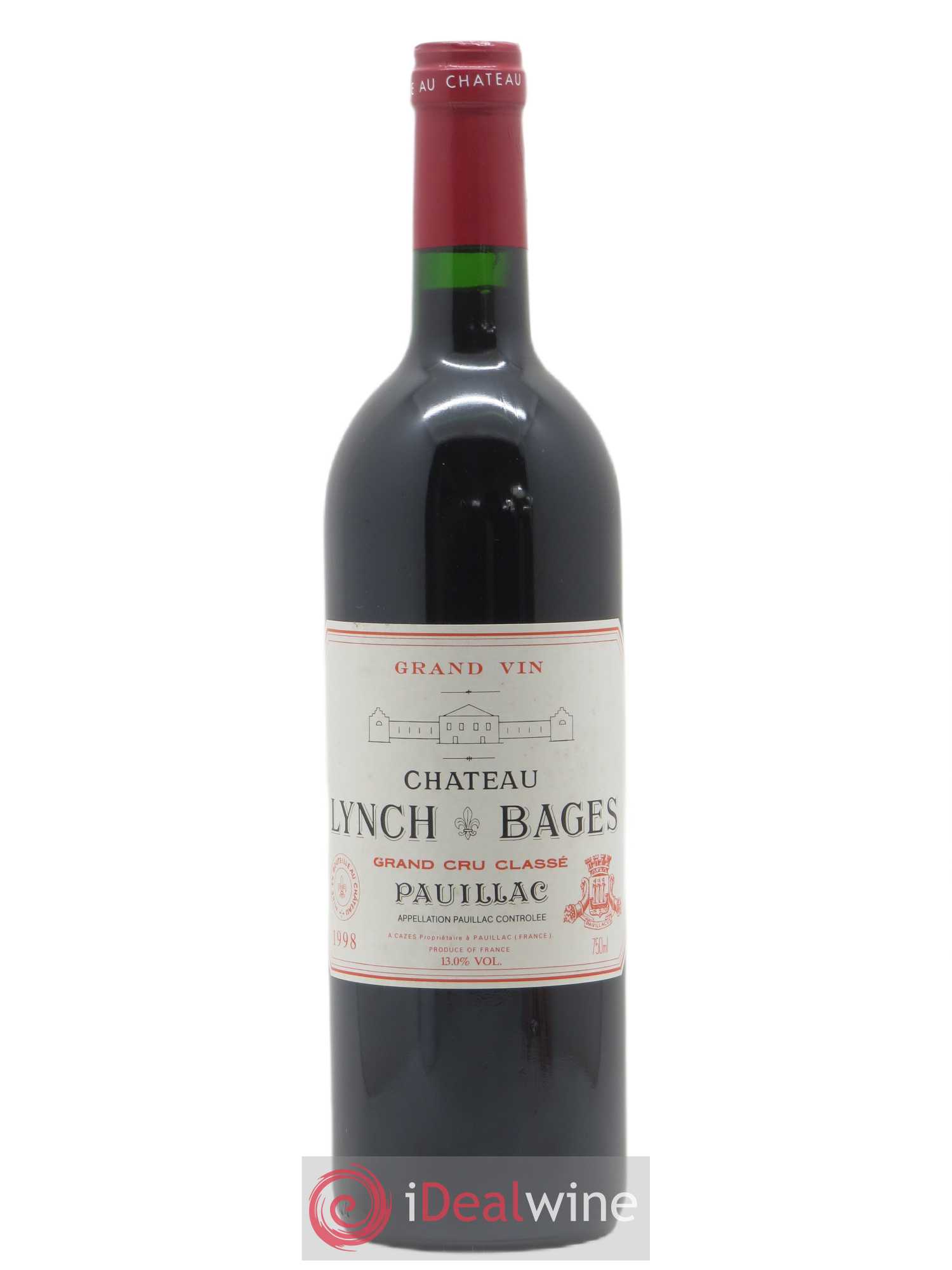 Château Lynch Bages 5ème Grand Cru Classé 1998 - Lot de 1 bouteille - 0