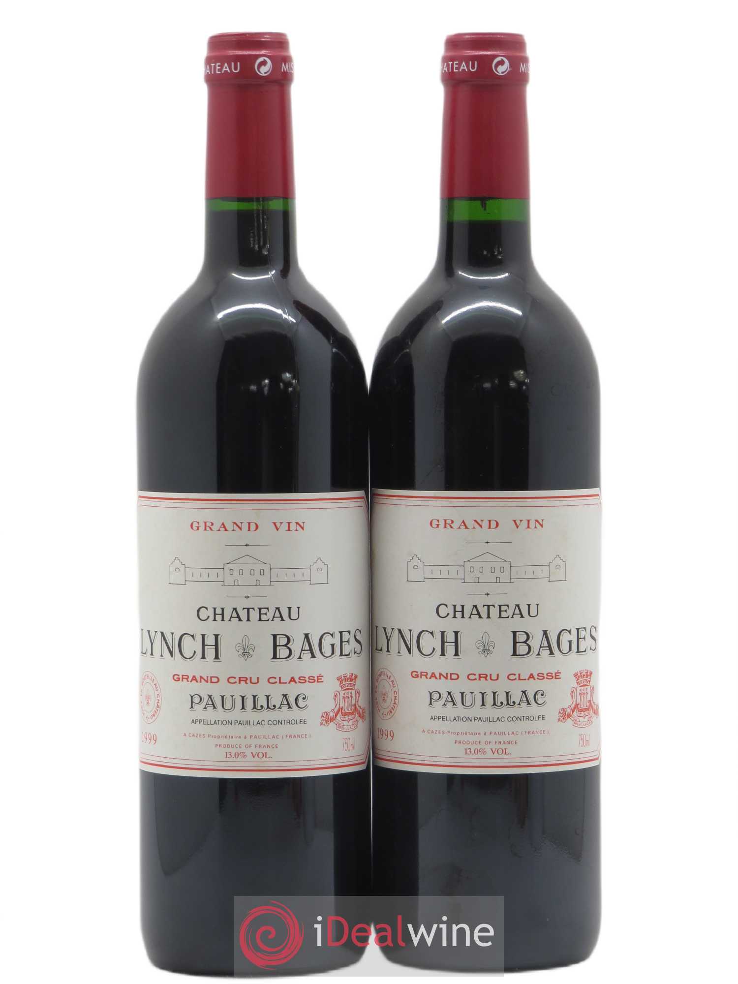 Château Lynch Bages 5ème Grand Cru Classé 1999 - Lot de 2 bouteilles - 0