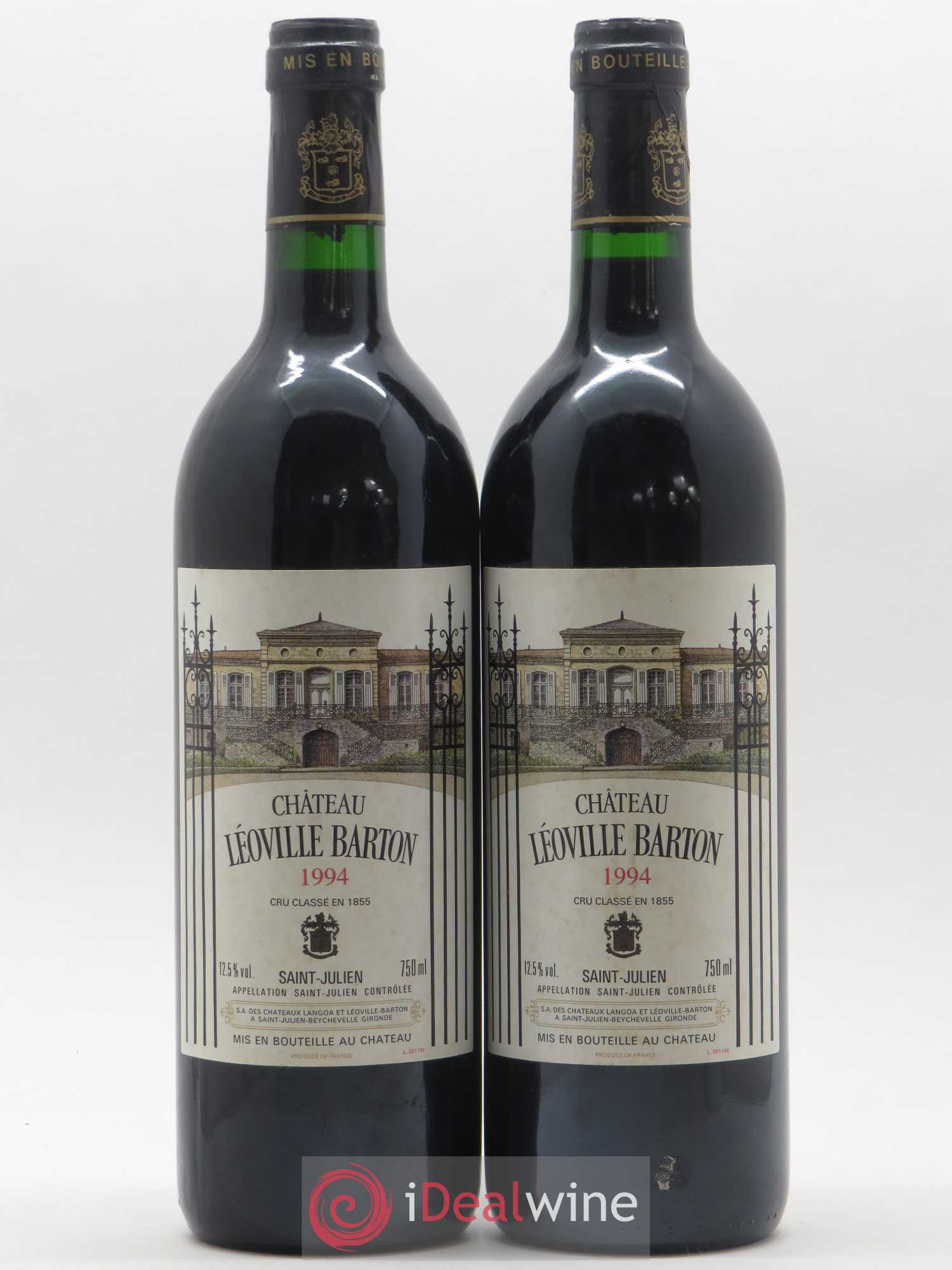 Château Léoville Barton 2ème Grand Cru Classé 1994 - Lot de 2 bouteilles - 0