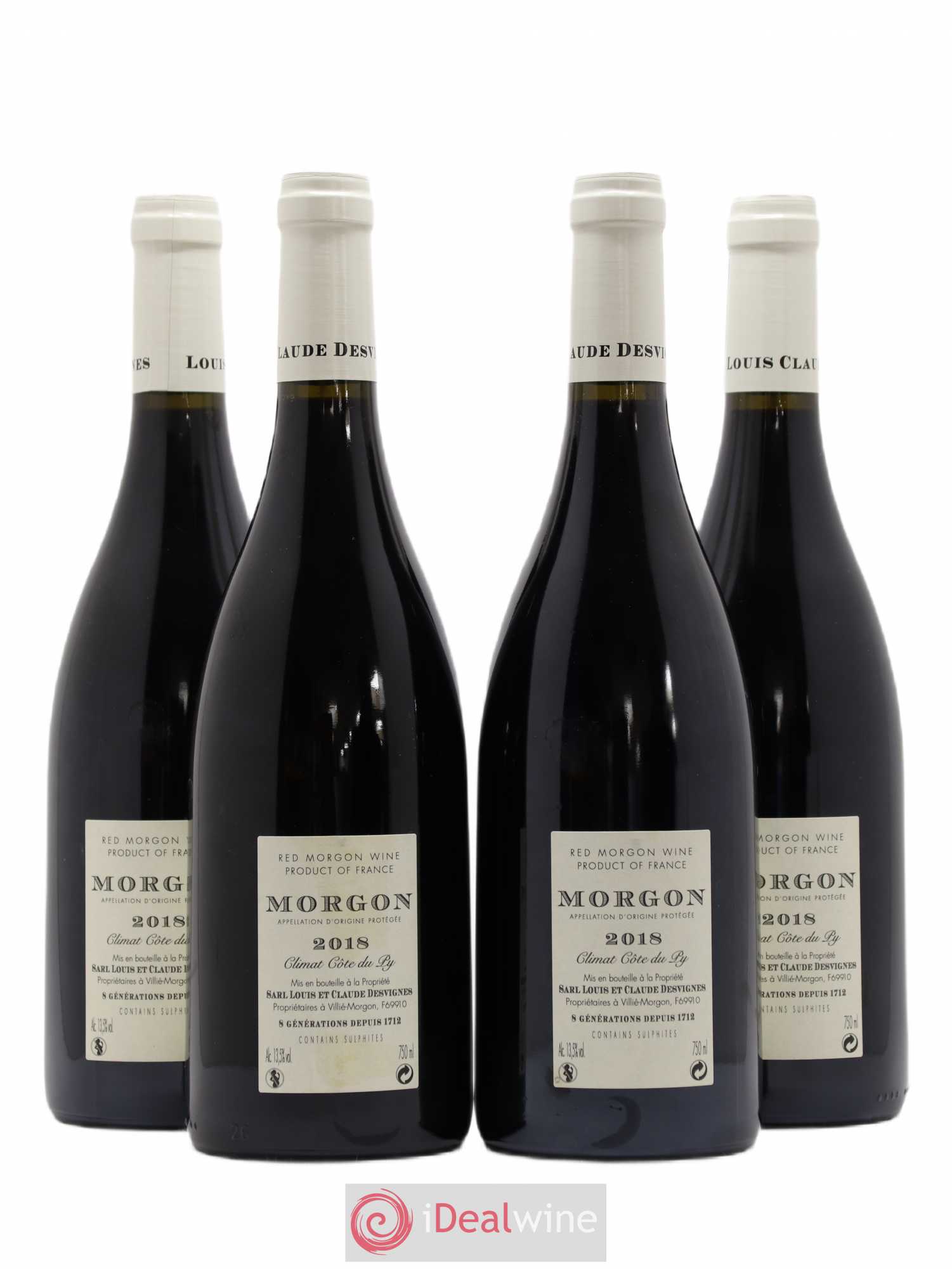 Morgon Côte de Py Javernières Louis-Claude Desvignes 2018 - Lot de 4 bouteilles - 1
