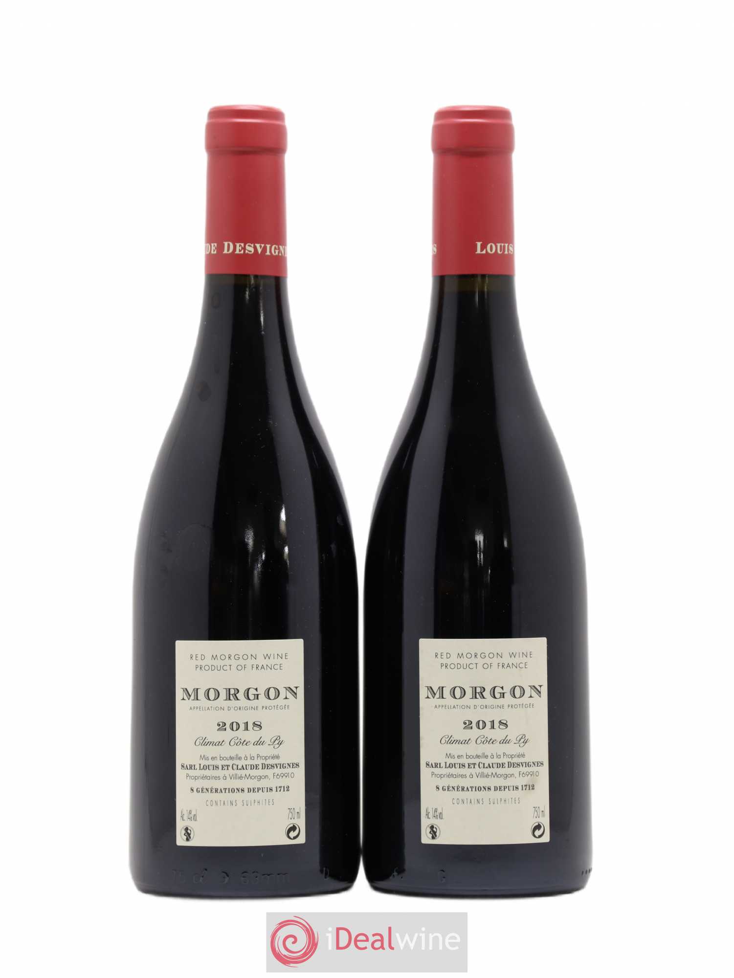 Morgon Côte du Py Louis-Claude Desvignes 2018 - Lot de 2 bouteilles - 1