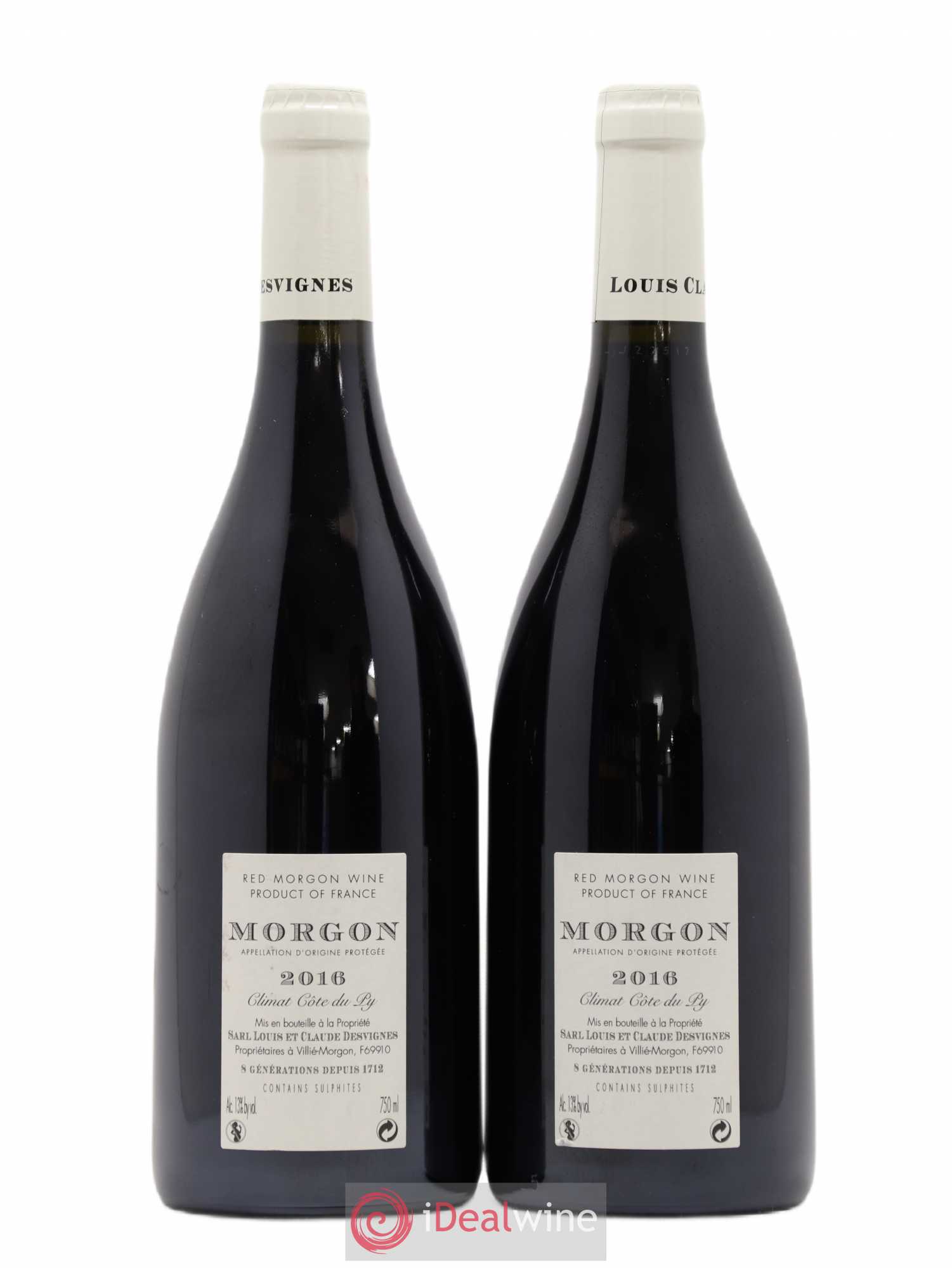 Morgon Côte de Py Javernières Louis-Claude Desvignes 2016 - Lot de 2 bouteilles - 1