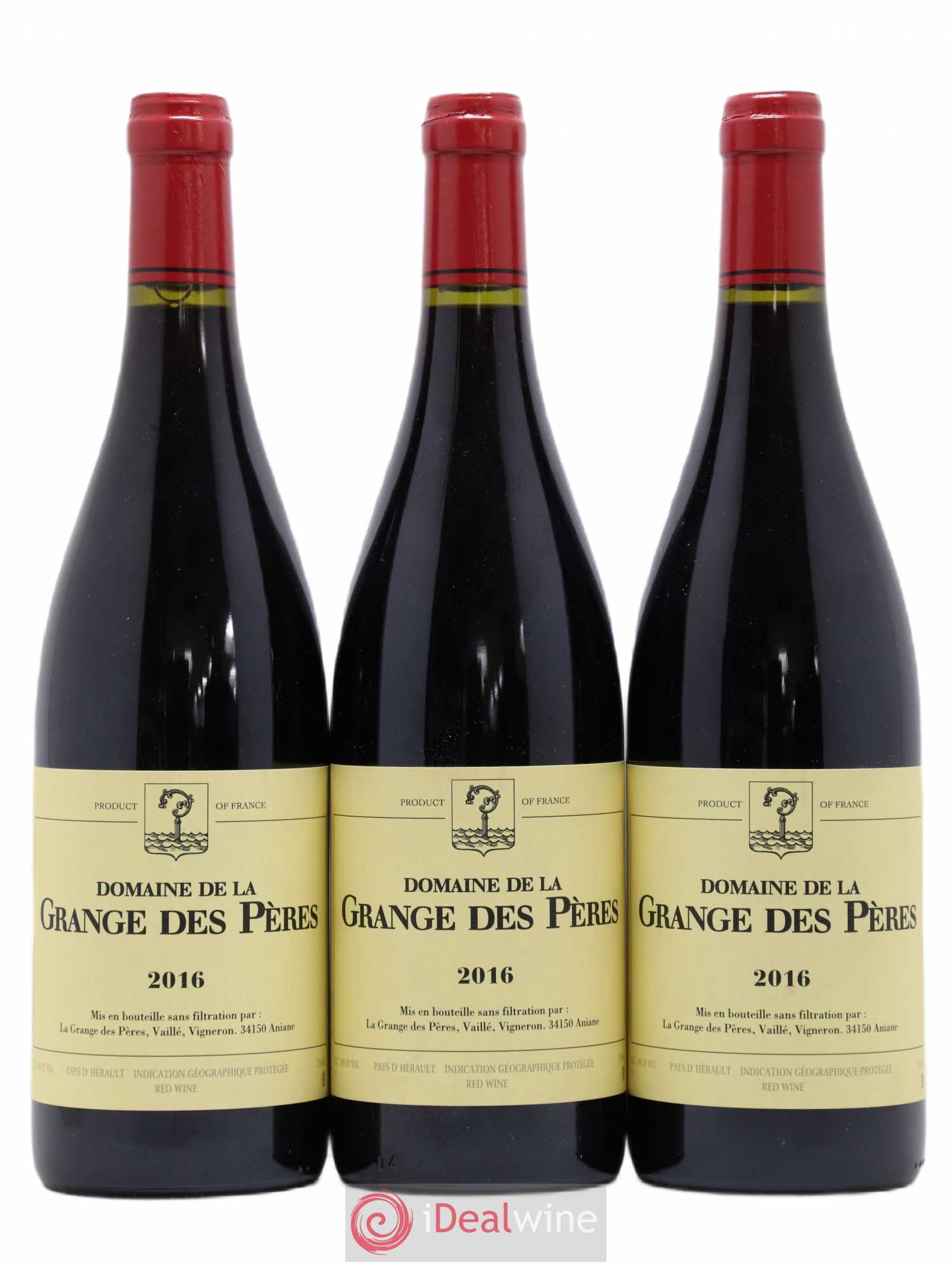 Pays d'Hérault Grange des Pères Laurent Vaillé 2016 - Lot de 3 bouteilles - 0
