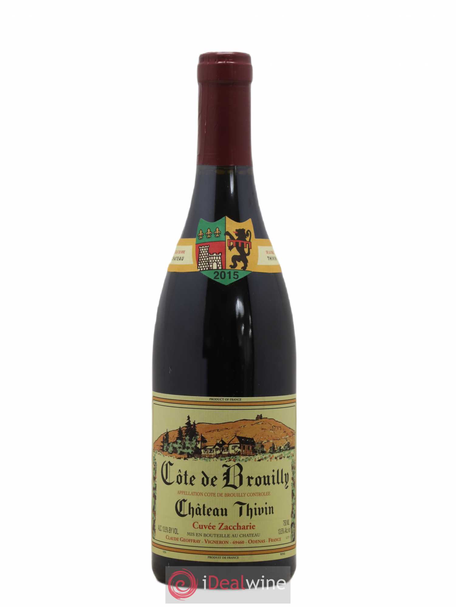 Côte de Brouilly Cuvée Zaccharie Château Thivin 2015 - Lot de 1 bouteille - 0