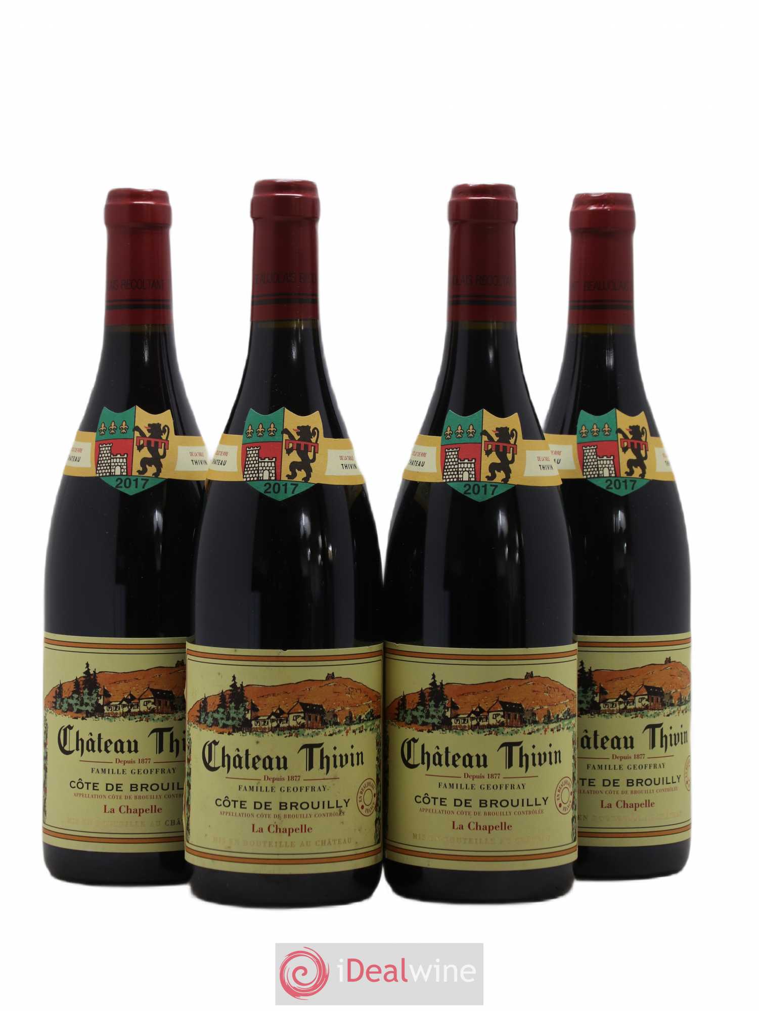 Côte de Brouilly Cuvée La Chapelle Château Thivin 2017 - Lot de 4 bouteilles - 0