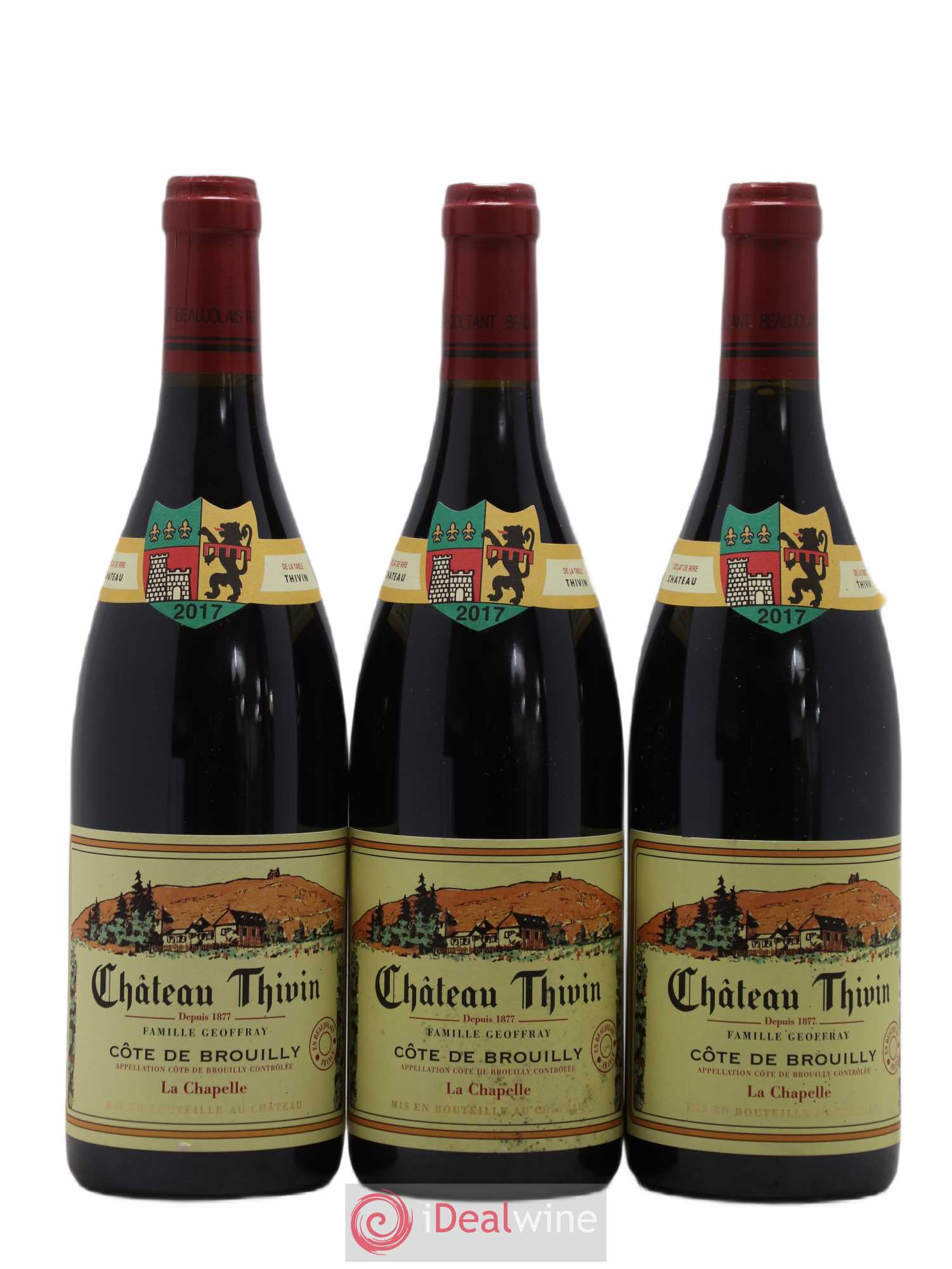 Côte de Brouilly Cuvée La Chapelle Château Thivin 2017 - Lot de 3 bouteilles - 0