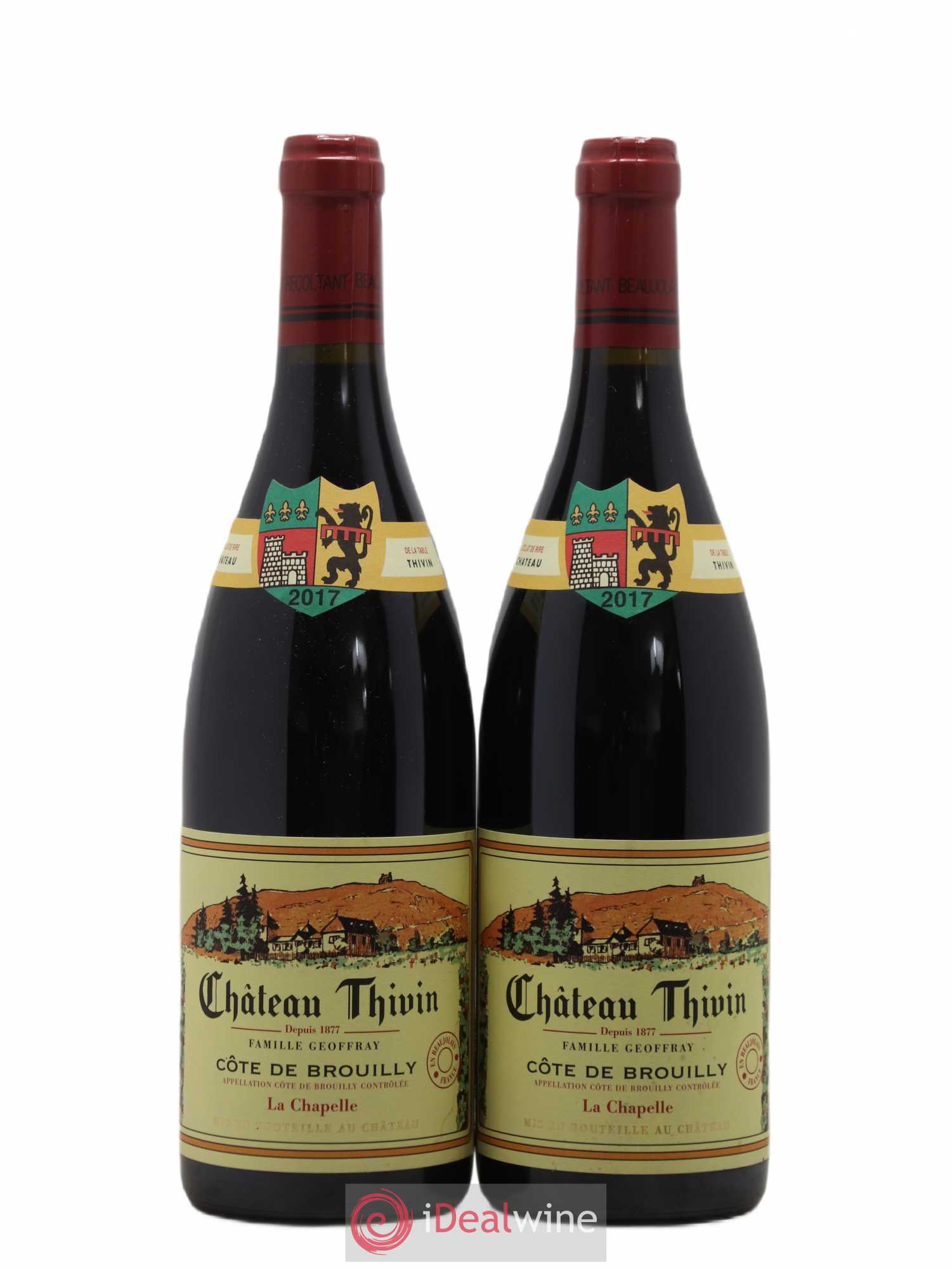 Côte de Brouilly Cuvée La Chapelle Château Thivin 2017 - Lot de 2 bouteilles - 0