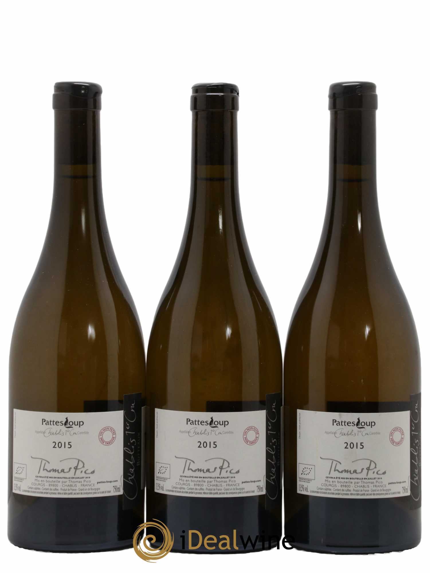 Chablis 1er Cru Butteaux Pattes Loup (Domaine) 2015 - Lot de 3 bouteilles - 1