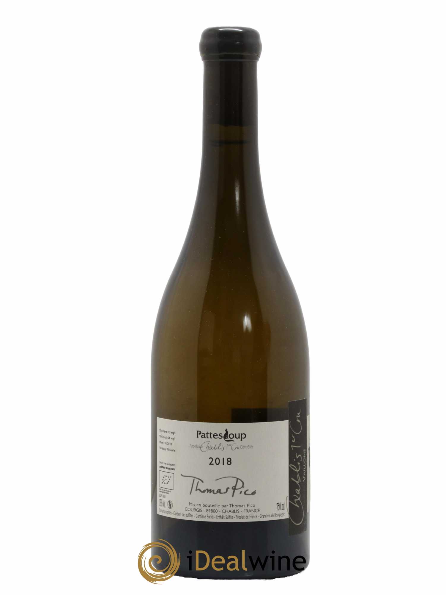 Chablis 1er Cru Vaillons Pattes Loup (Domaine) 2018 - Lot de 1 bouteille - 1