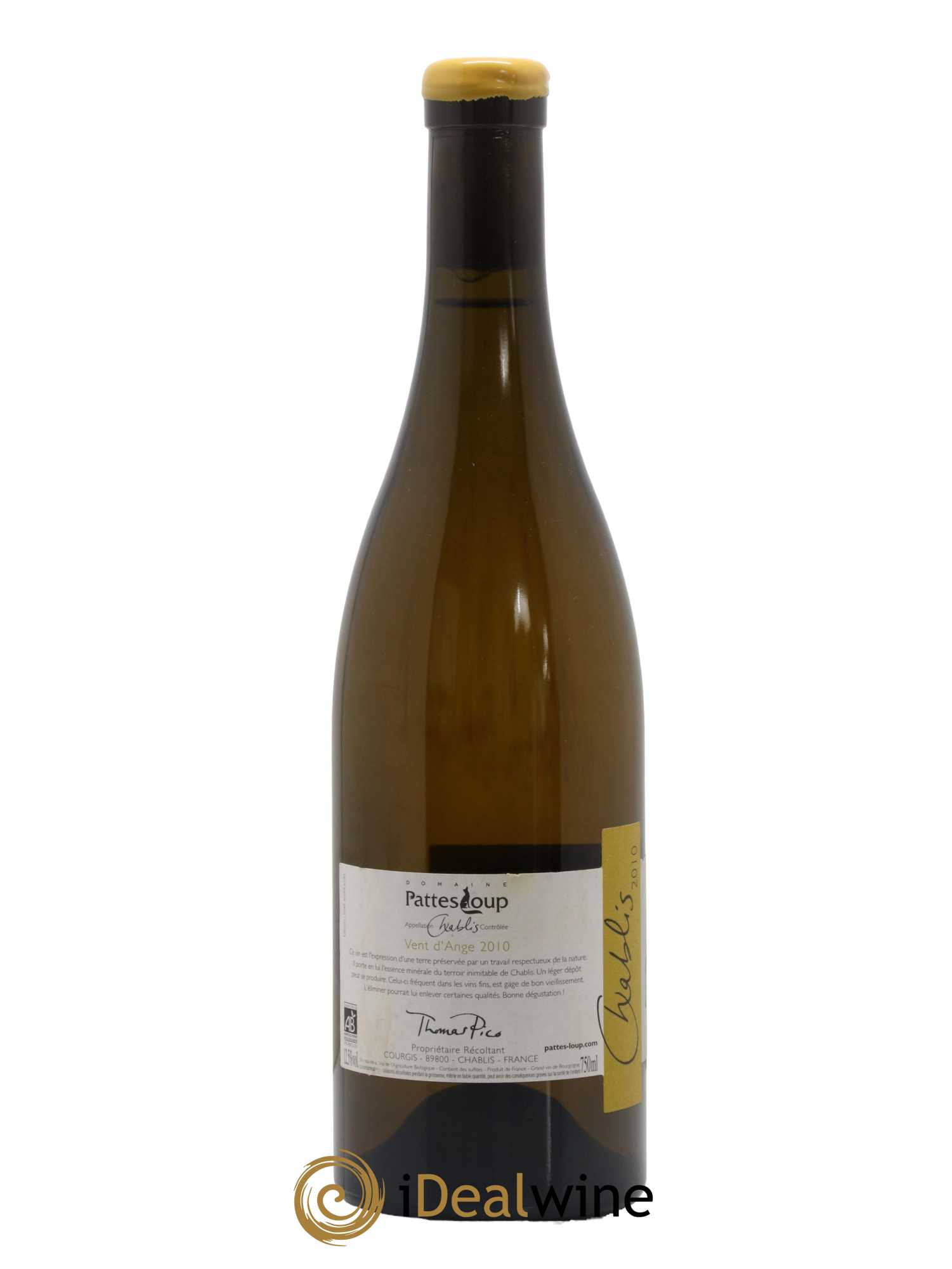 Chablis Vent d'Ange Pattes Loup (Domaine) 2010 - Lot de 1 bouteille - 1