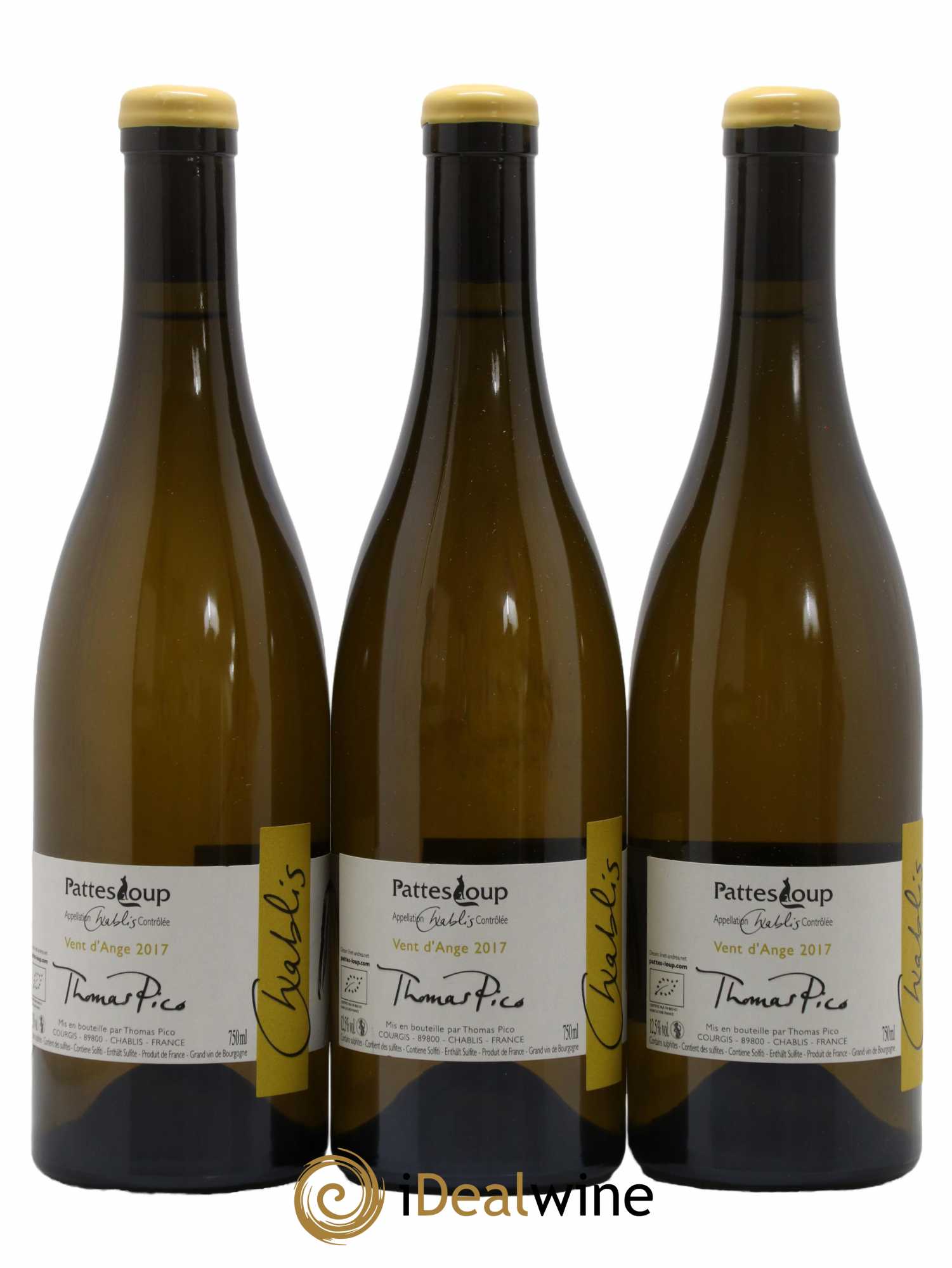 Chablis Vent d'Ange Pattes Loup (Domaine) 2017 - Lot de 3 bouteilles - 1