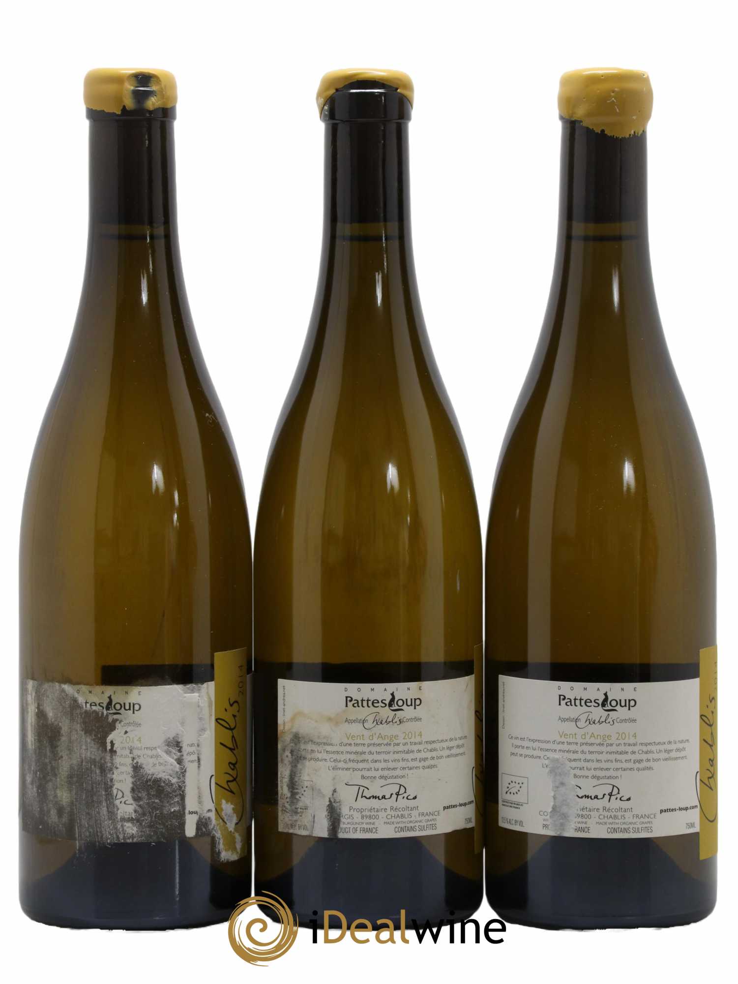 Chablis Vent d'Ange Pattes Loup (Domaine) 2014 - Lot de 3 bouteilles - 1