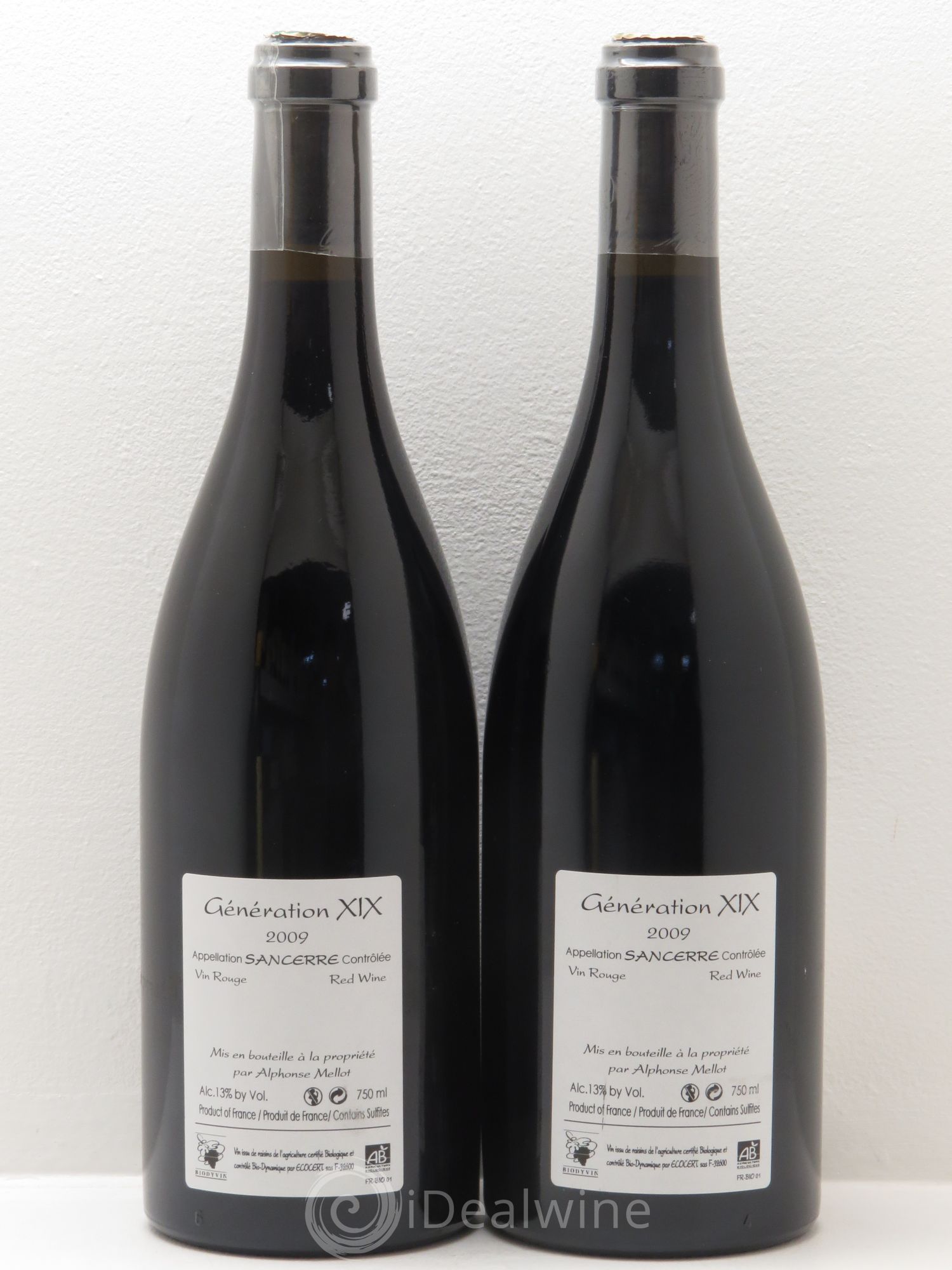 Sancerre Génération XIX Alphonse Mellot 2009 - Lot de 2 bouteilles - 1