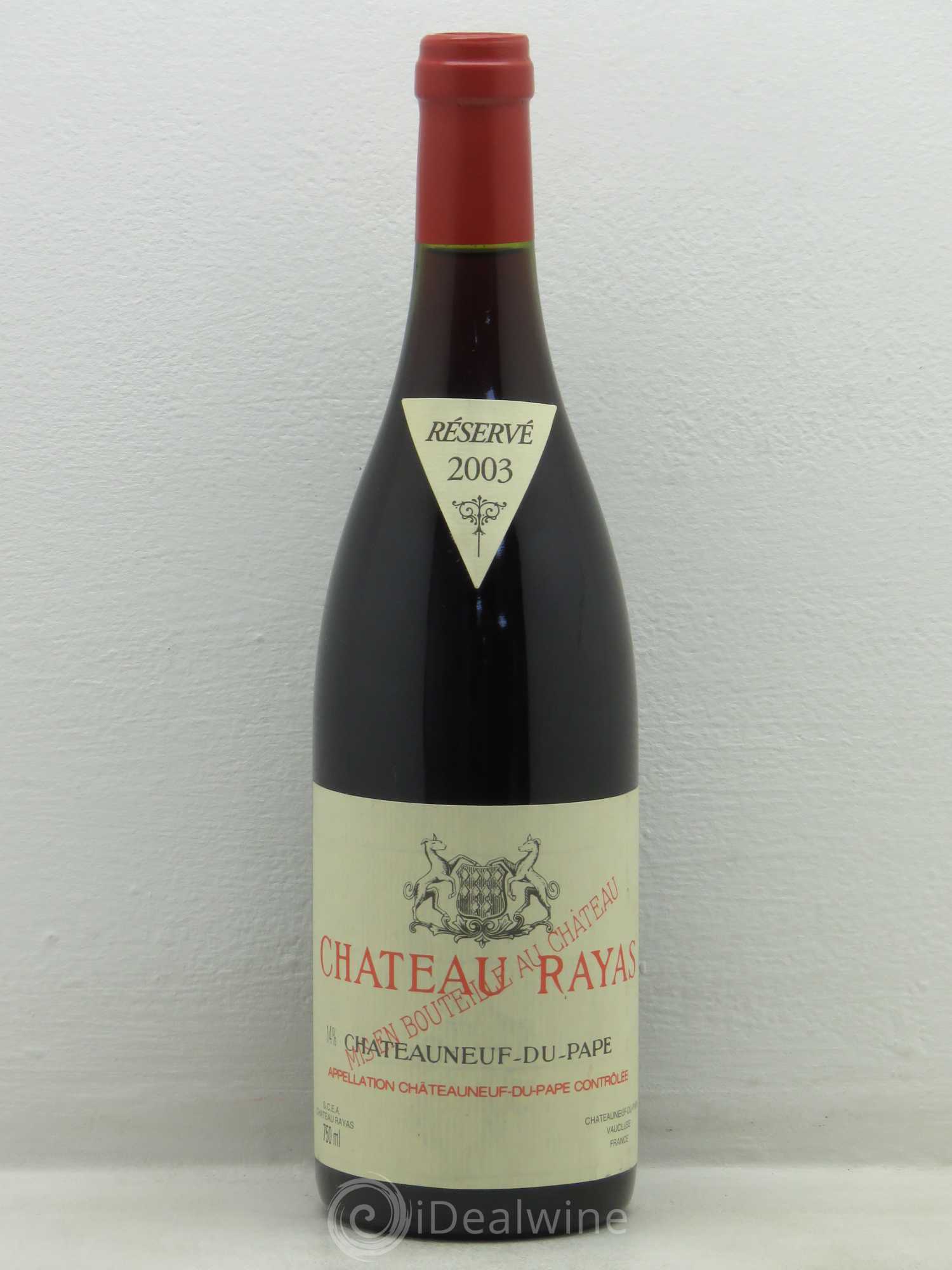 Châteauneuf-du-Pape Château Rayas Emmanuel Reynaud 2003 - Lot de 1 bouteille - 0