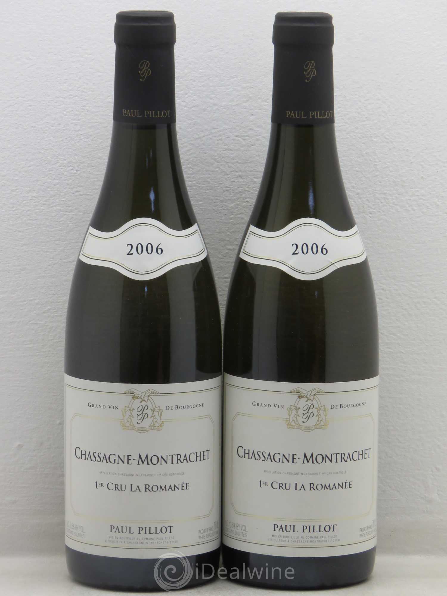 Chassagne-Montrachet 1er Cru La Romanée Paul Pillot (Domaine) 2006 - Lot de 2 bouteilles - 0