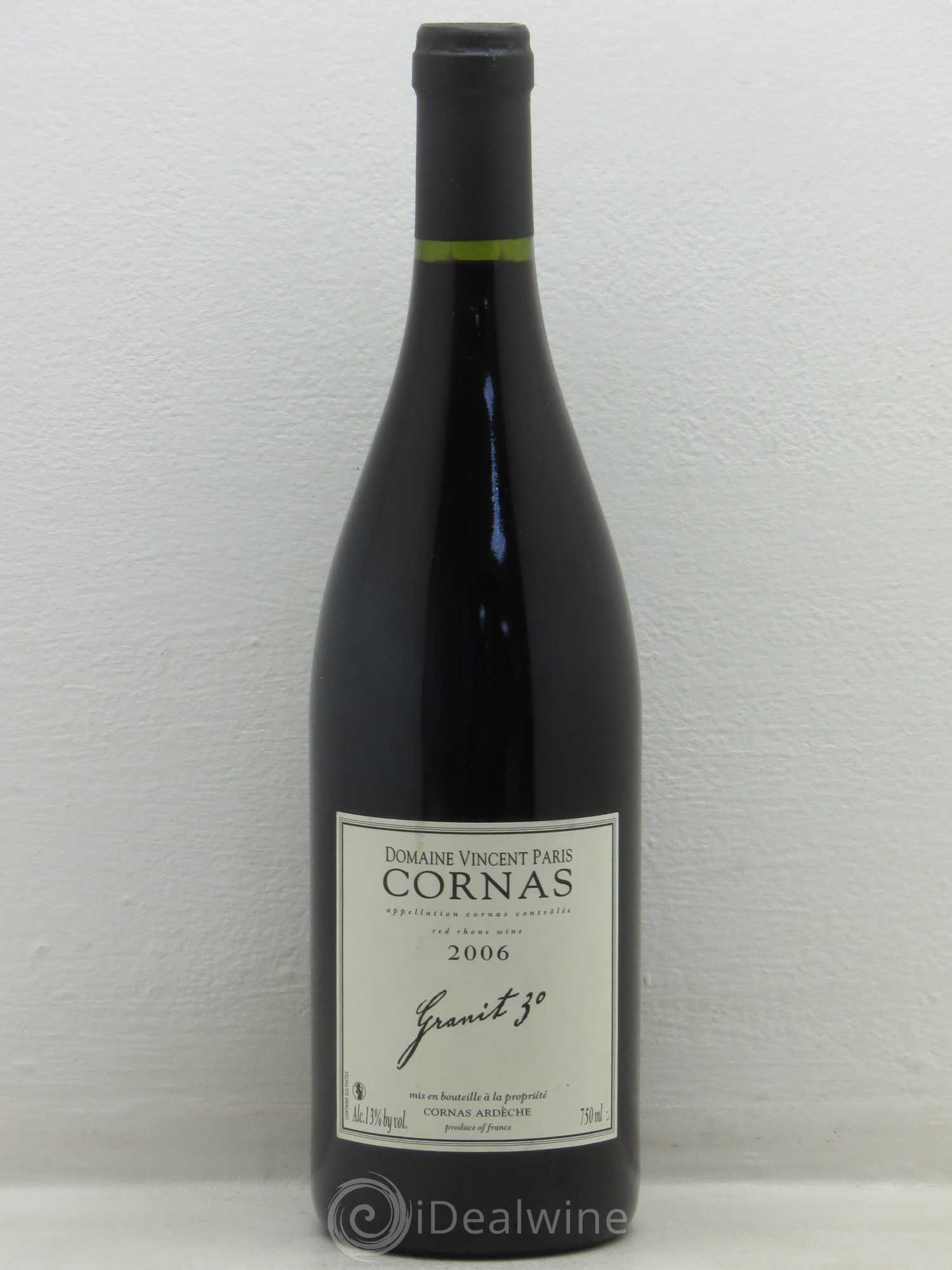 Cornas Granit 30 Vincent Paris 2006 - Lot de 1 bouteille - 0
