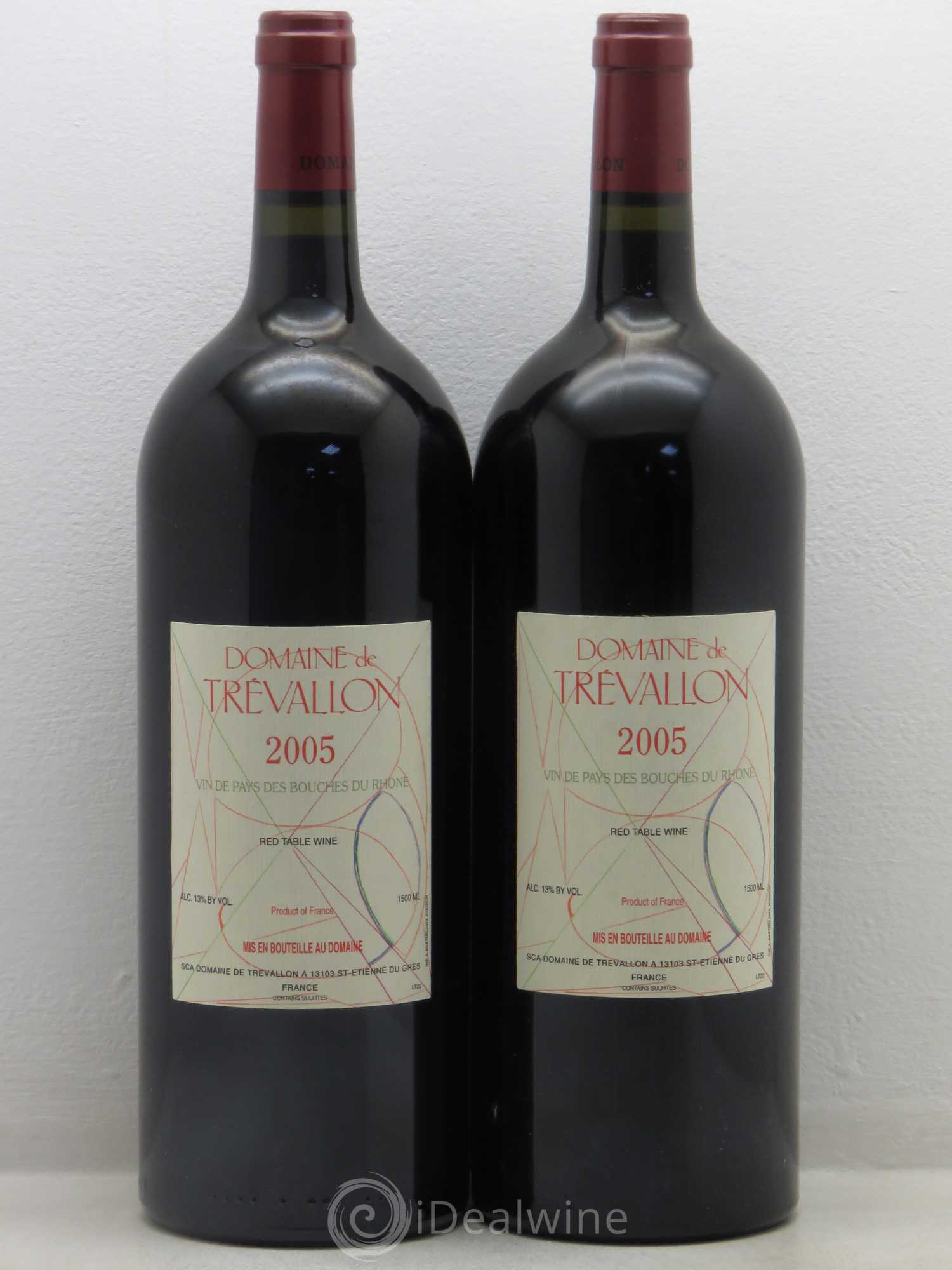 VDP Bouches du Rhône Trévallon (Domaine de) Eloi Dürrbach 2005 - Lot de 2 magnums - 0