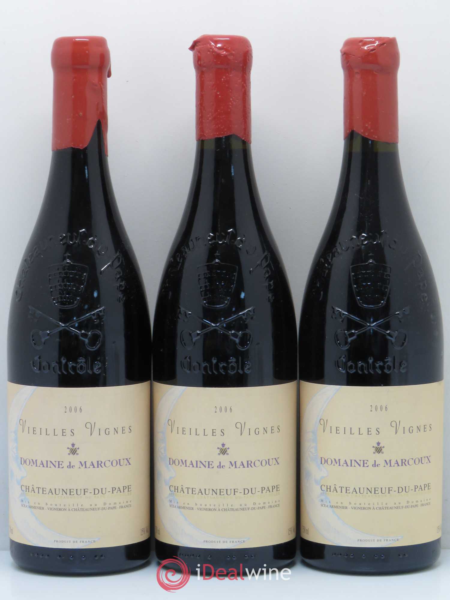 Châteauneuf-du-Pape Vieilles Vignes Marcoux (Domaine de) 2006 - Lot de 3 bouteilles - 0