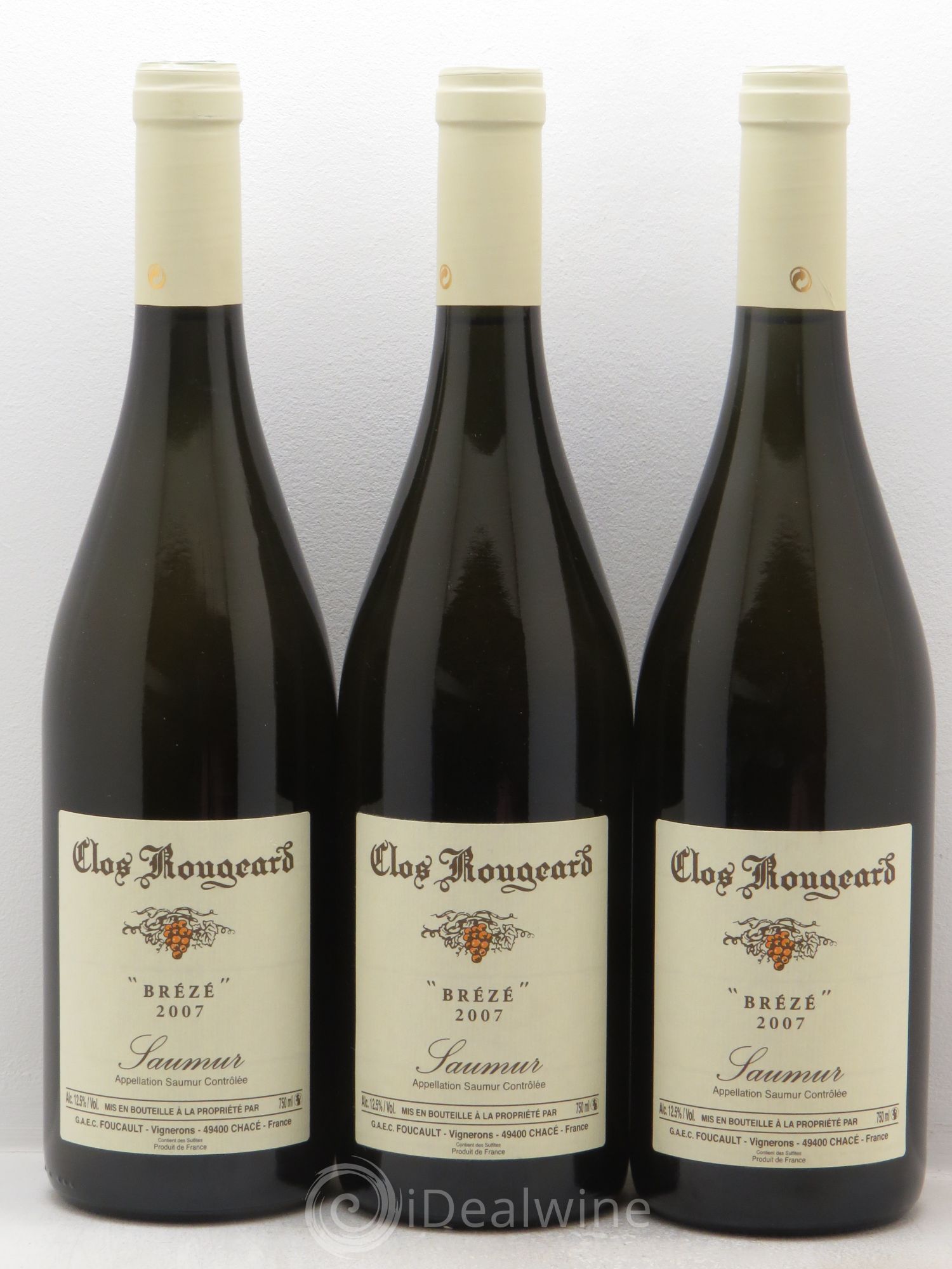 Saumur Brézé Clos Rougeard 2007 - Lot de 3 bouteilles - 0