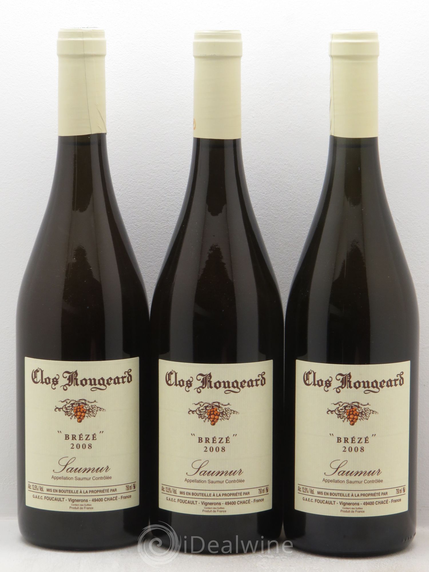 Saumur Brézé Clos Rougeard 2008 - Lot de 3 bouteilles - 0