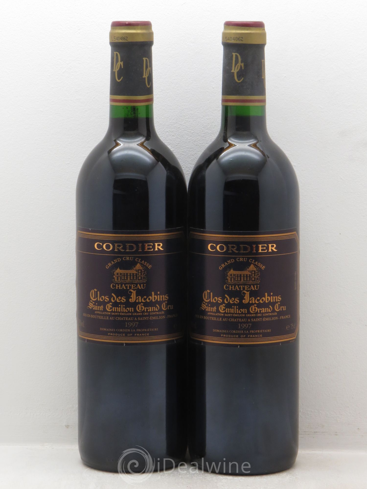 Château Clos des Jacobins Grand Cru Classé 1997 - Lot de 2 bouteilles - 0