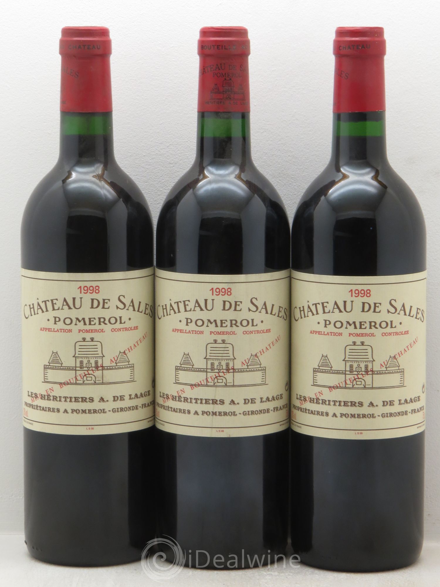 Château de Sales 1998 - Lot de 3 bouteilles - 0