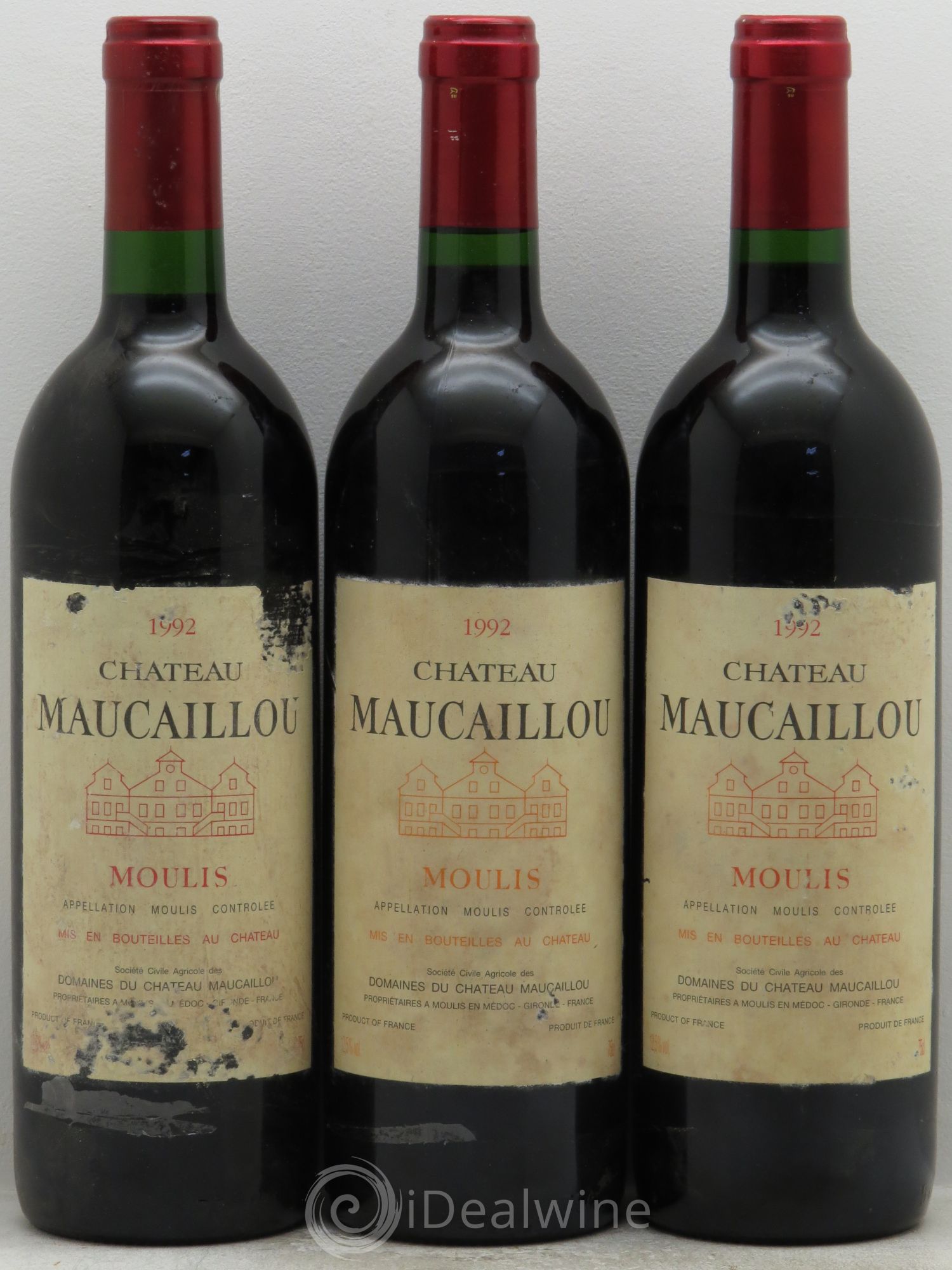 Château Maucaillou 1992 - Lot de 3 bouteilles - 0