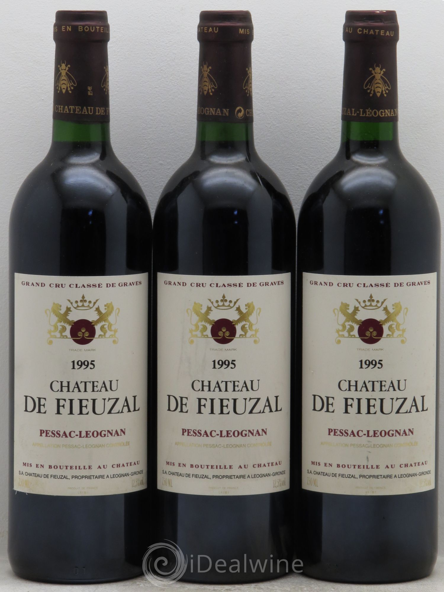 Château de Fieuzal Cru Classé de Graves 1995 - Lot de 3 bouteilles - 0