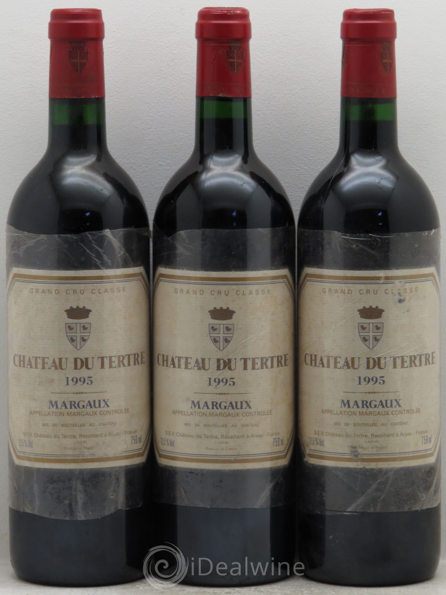 Château du Tertre 5ème Grand Cru Classé 1995 - Lot de 3 bouteilles - 0