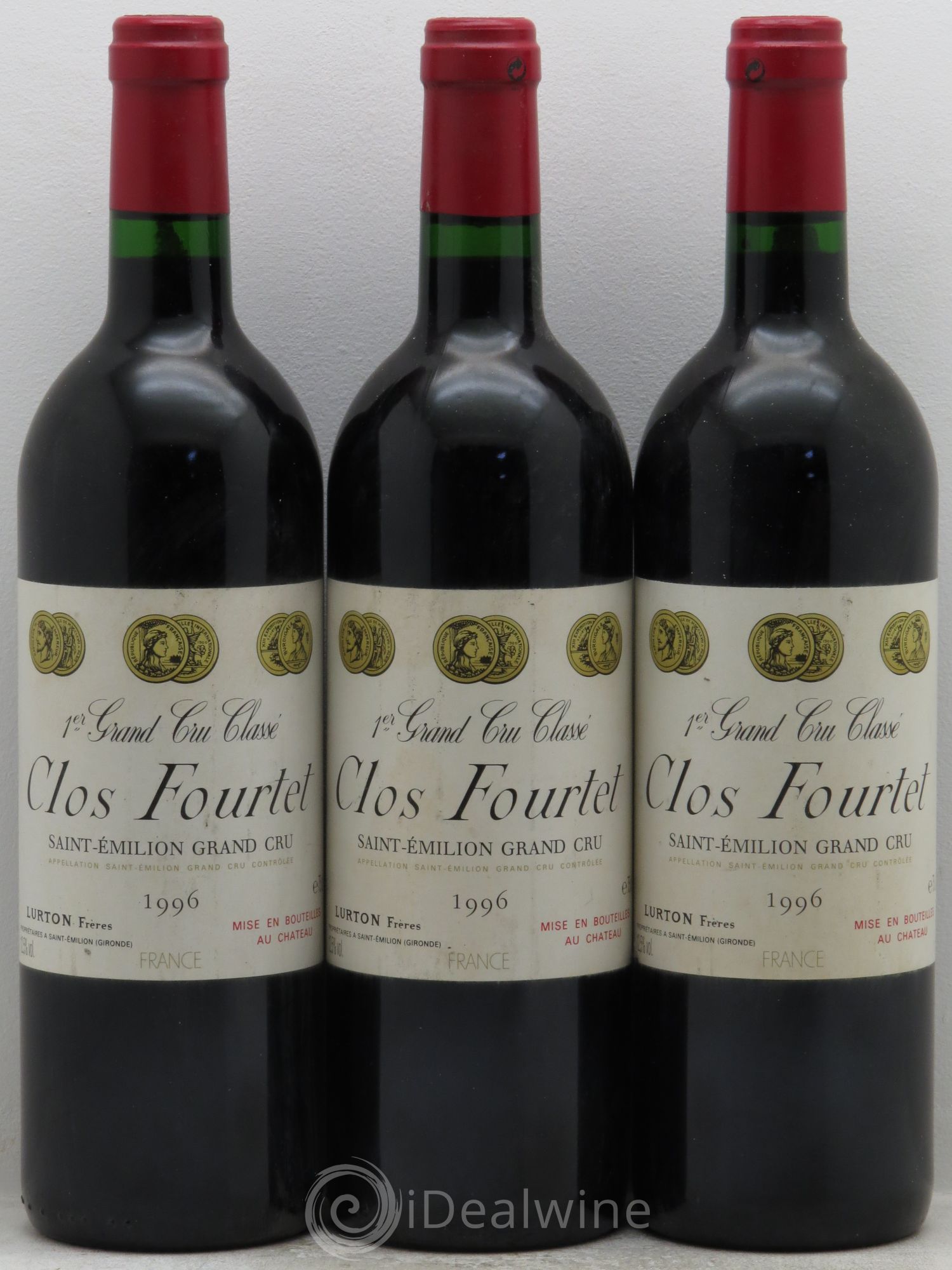 Clos Fourtet 1er Grand Cru Classé B 1996 - Lot de 3 bouteilles - 0
