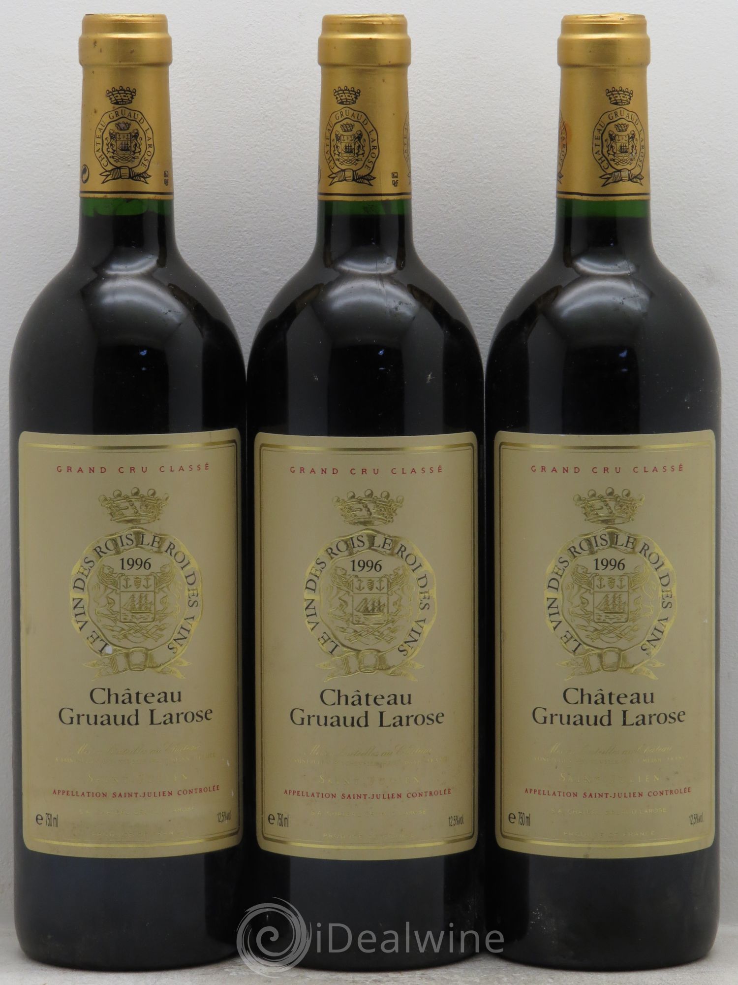 Château Gruaud Larose 2ème Grand Cru Classé 1996 - Lot de 3 bouteilles - 0