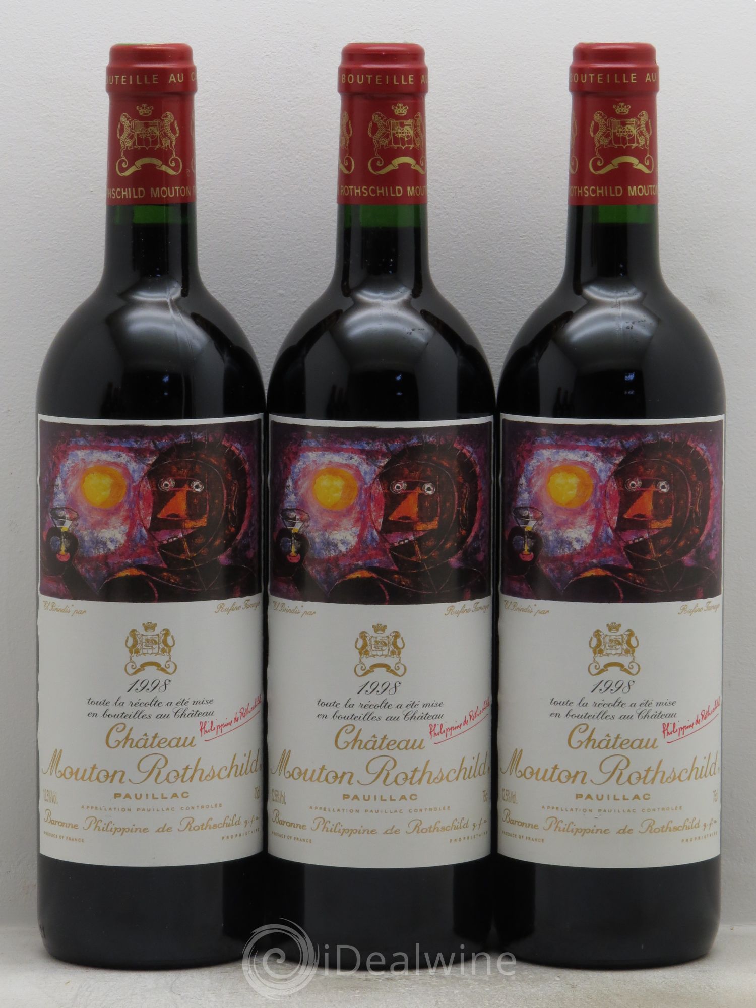 Château Mouton Rothschild 1er Grand Cru Classé 1998 - Lot de 6 bouteilles - 1
