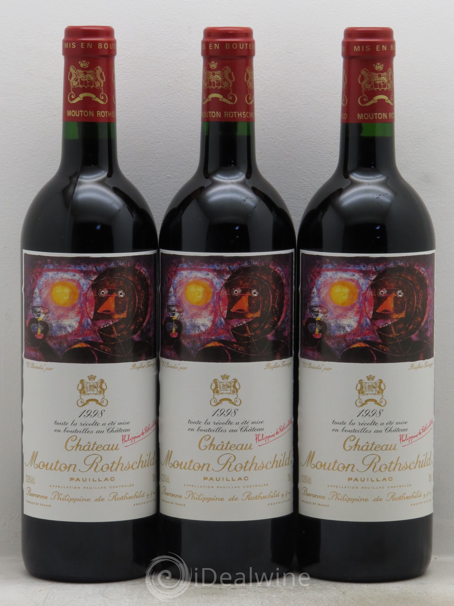 Château Mouton Rothschild 1er Grand Cru Classé 1998 - Lot de 6 bouteilles - 2